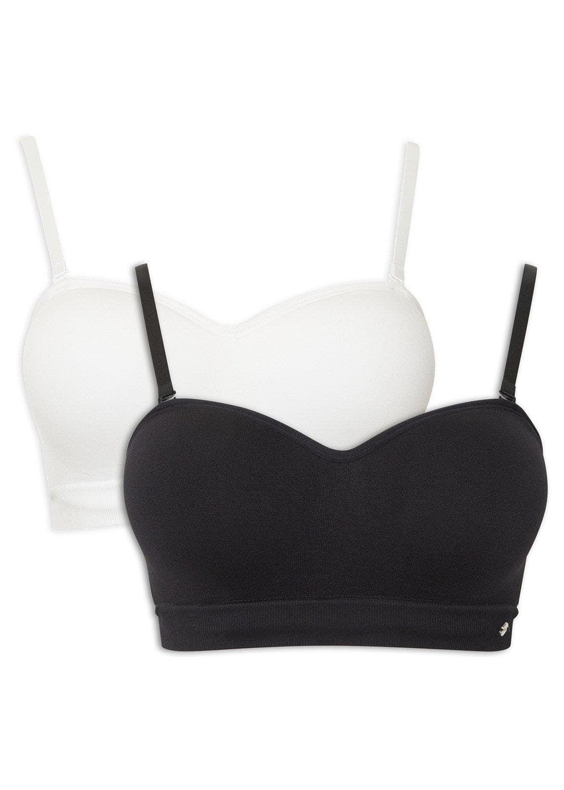 2-pack Black and White Multiway Bras