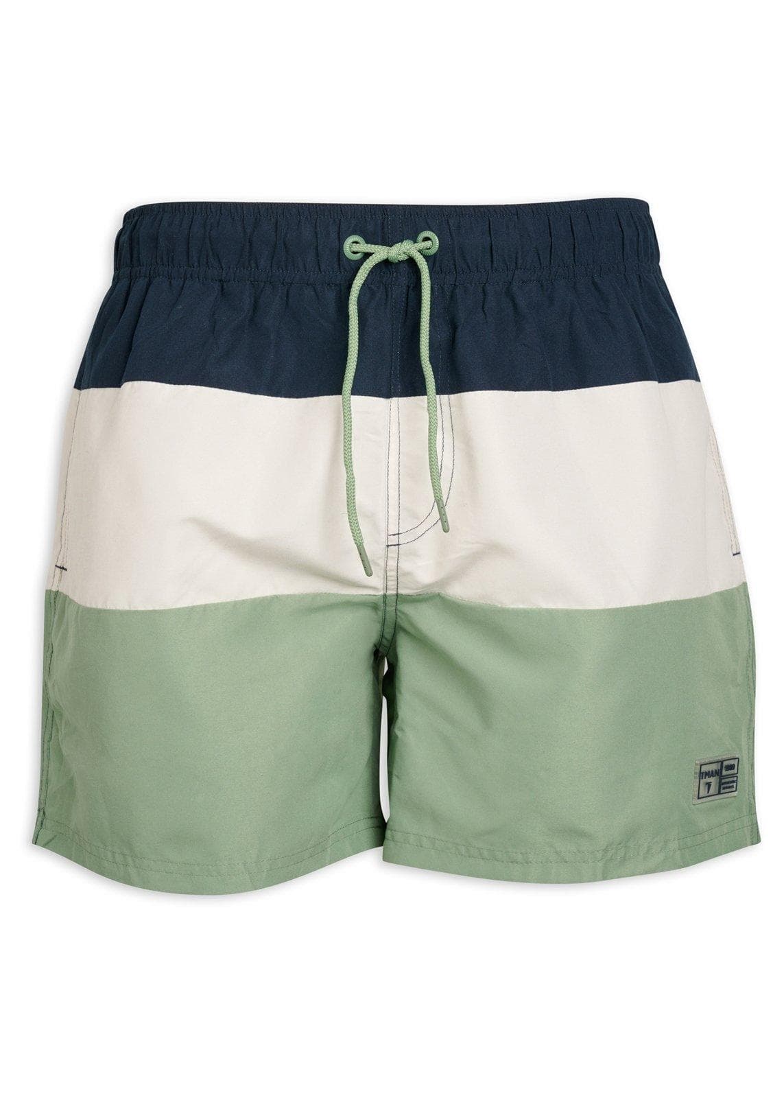 Sage and Ecru Swim Shorts