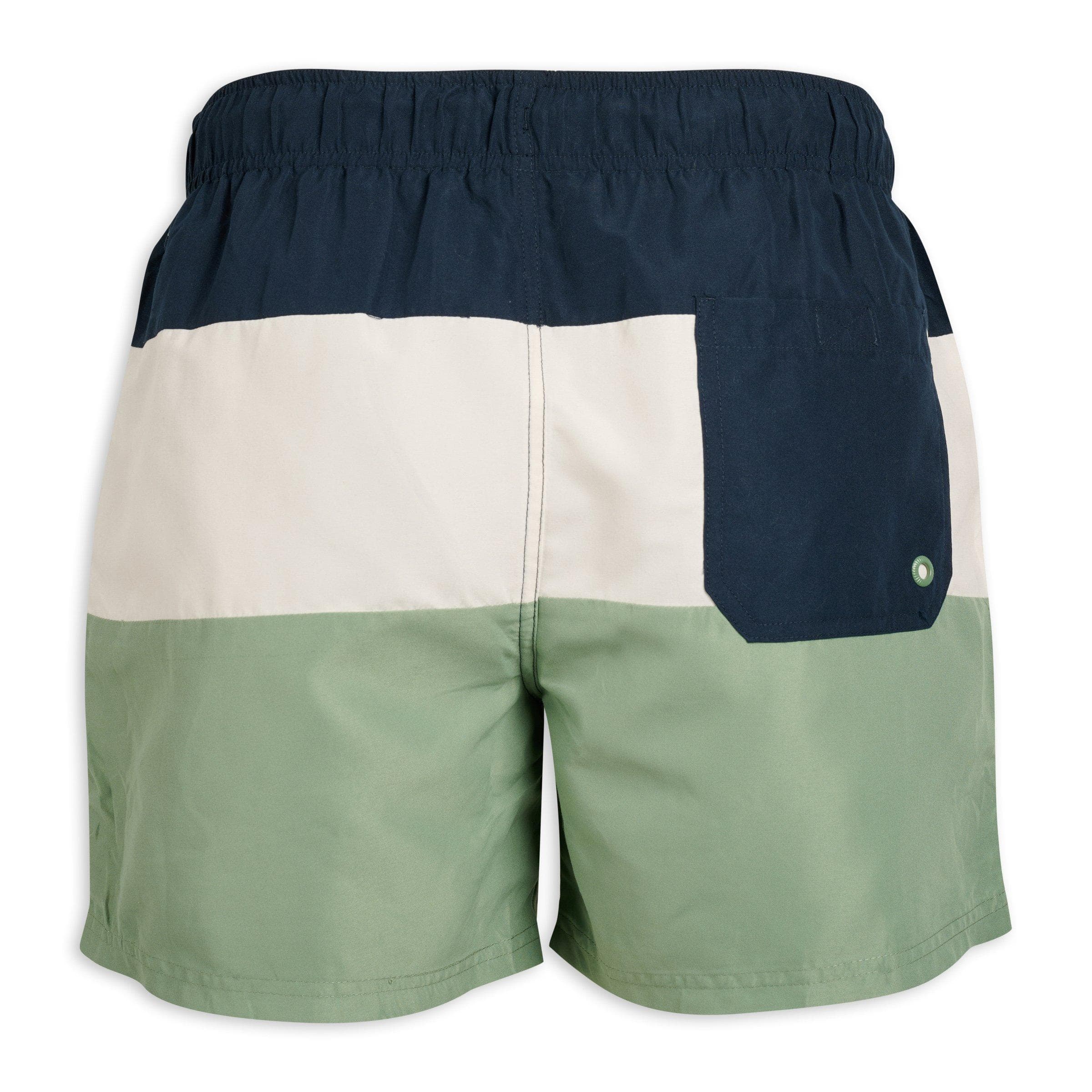 Sage and Ecru Swim Shorts, view 2