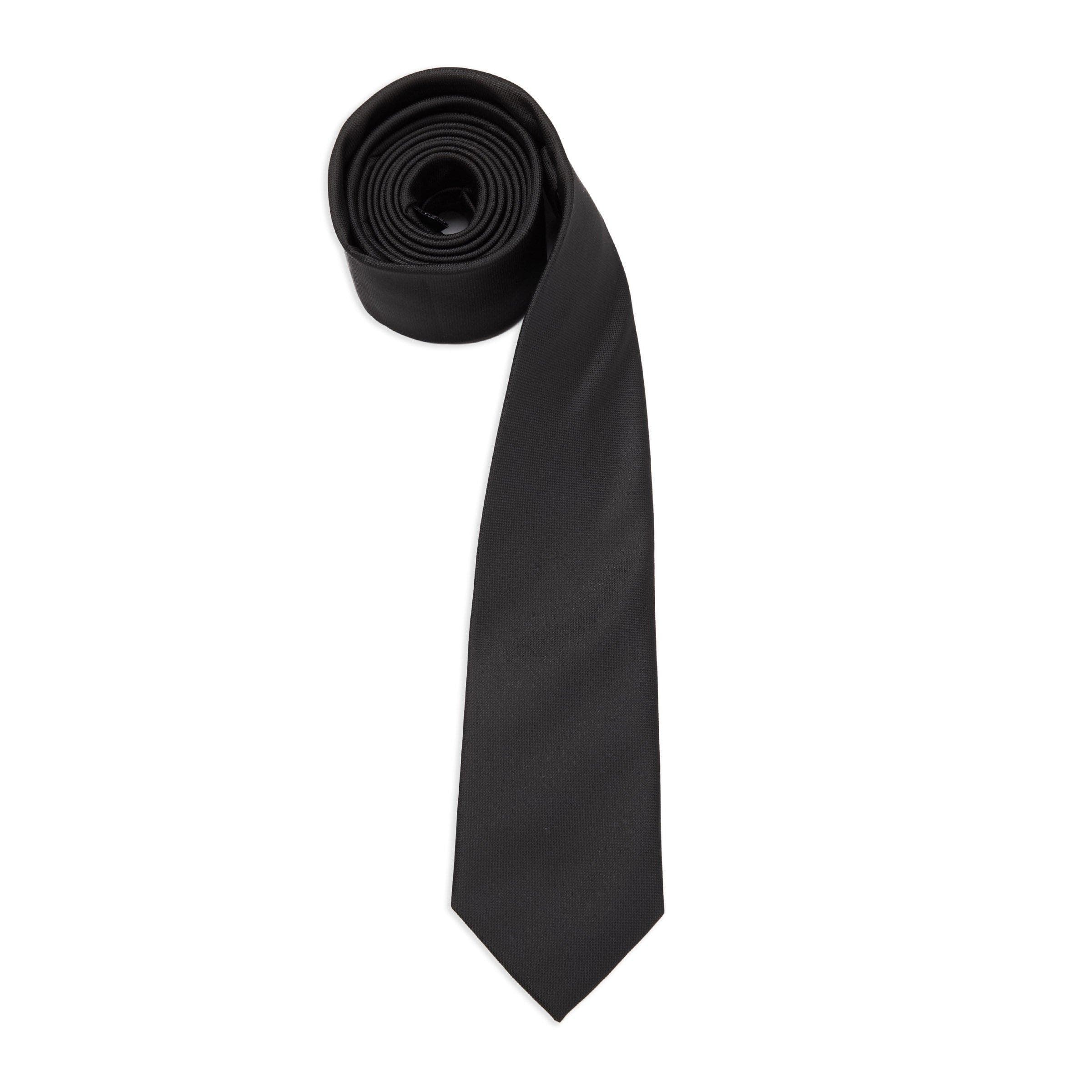 Black Textured Tie, view 2