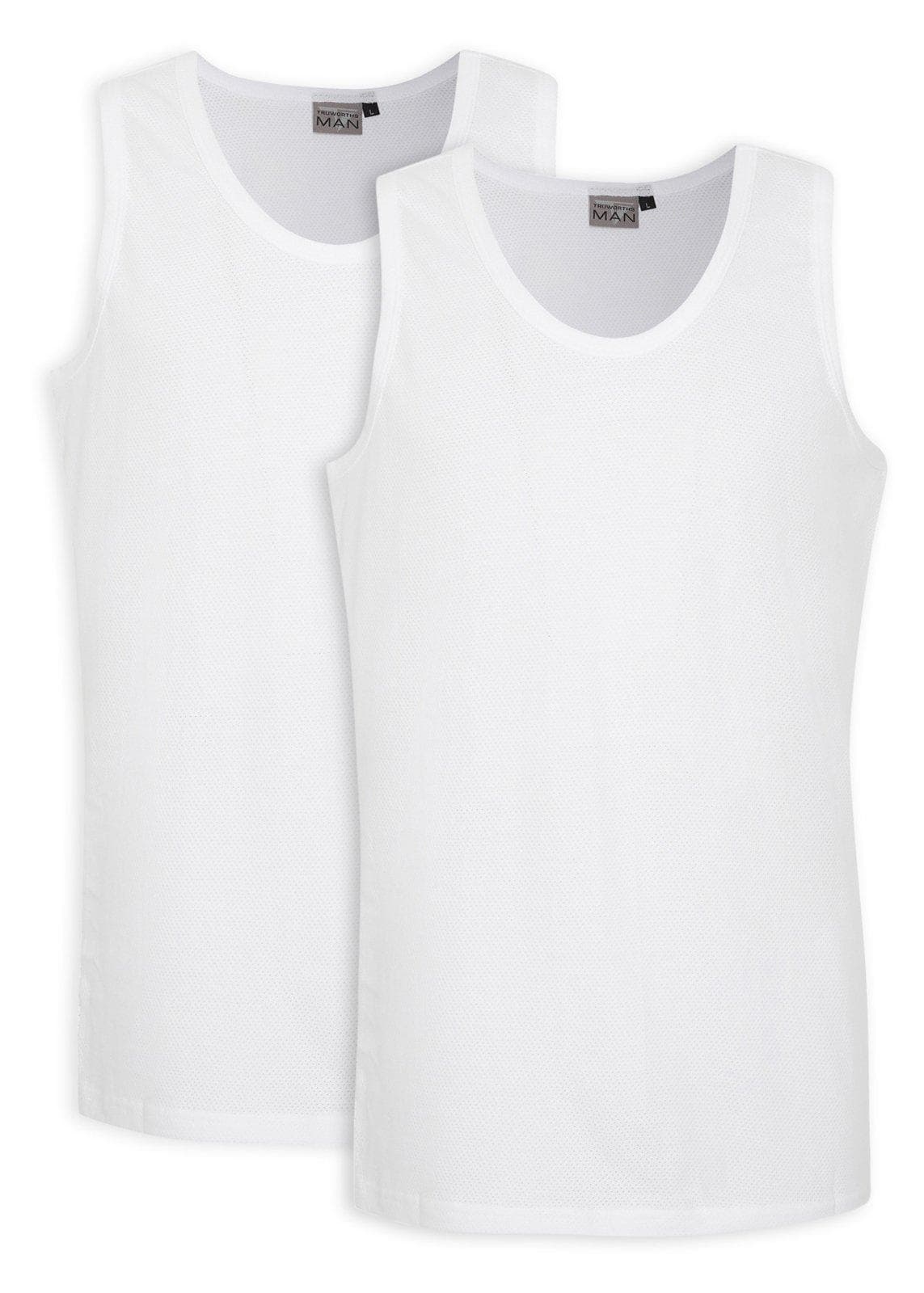 2-pack White Cellular Vests