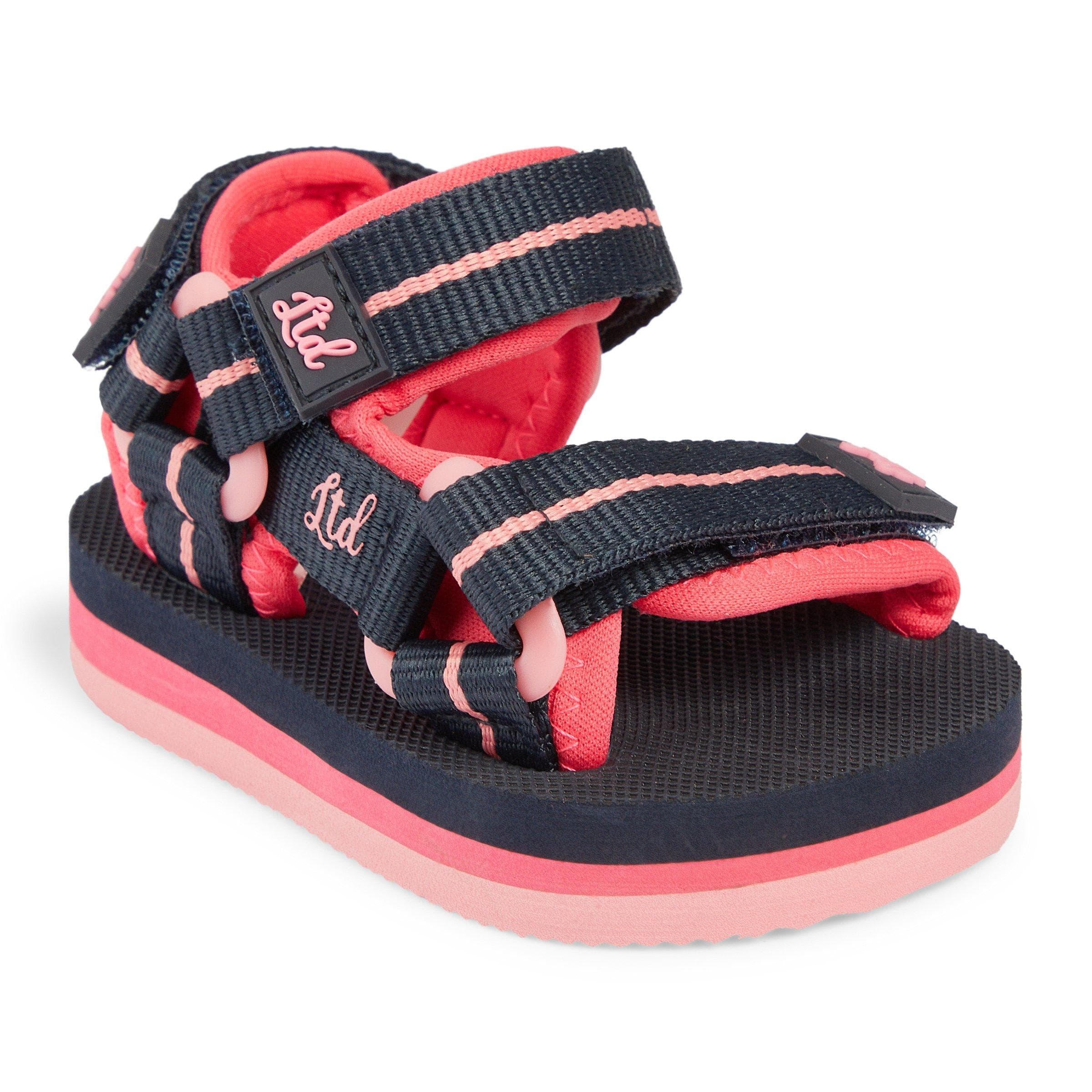 Baby Girls Navy Adventure Sandals, view 2