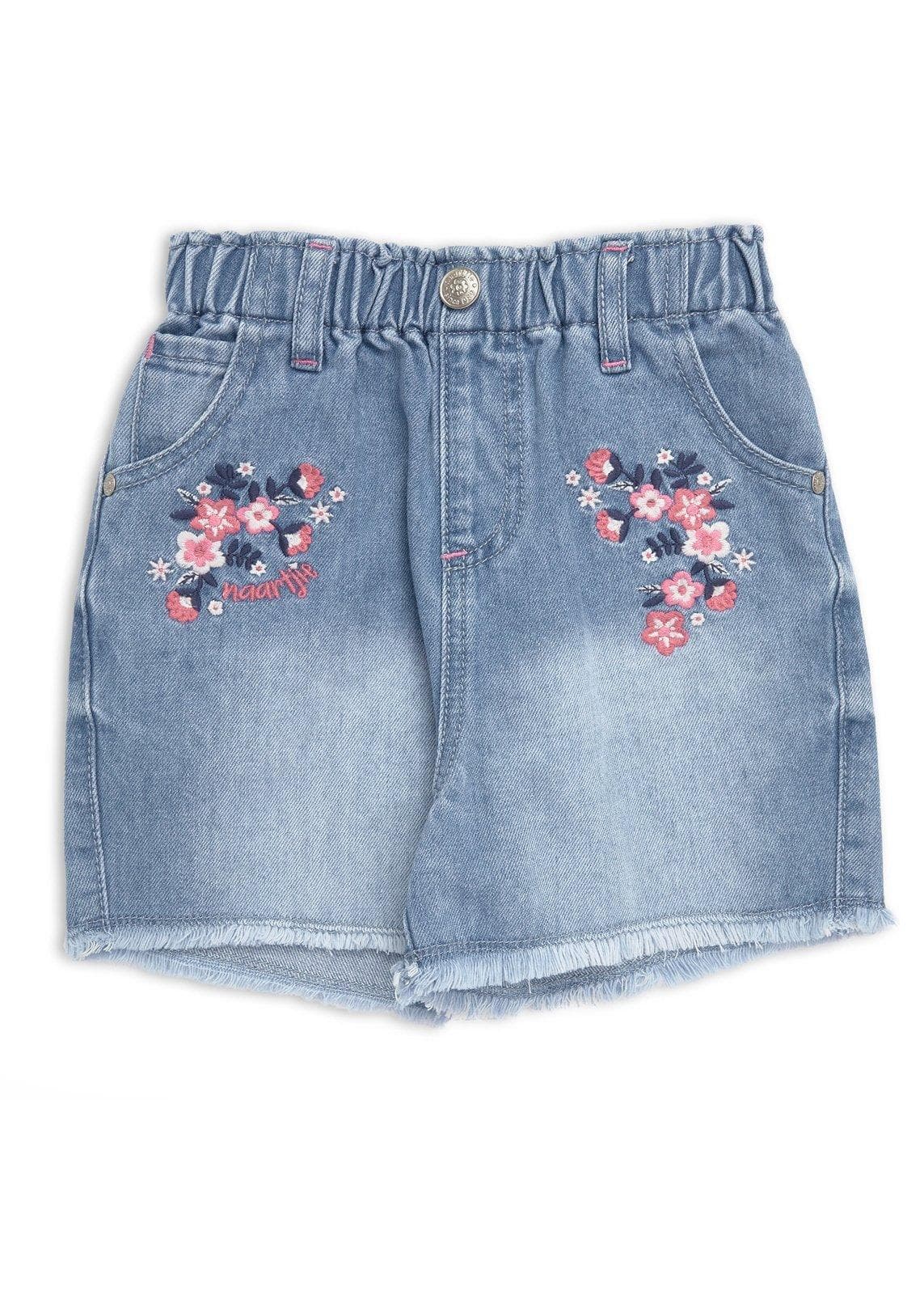 Kid Girls Indigo Denim Shorts