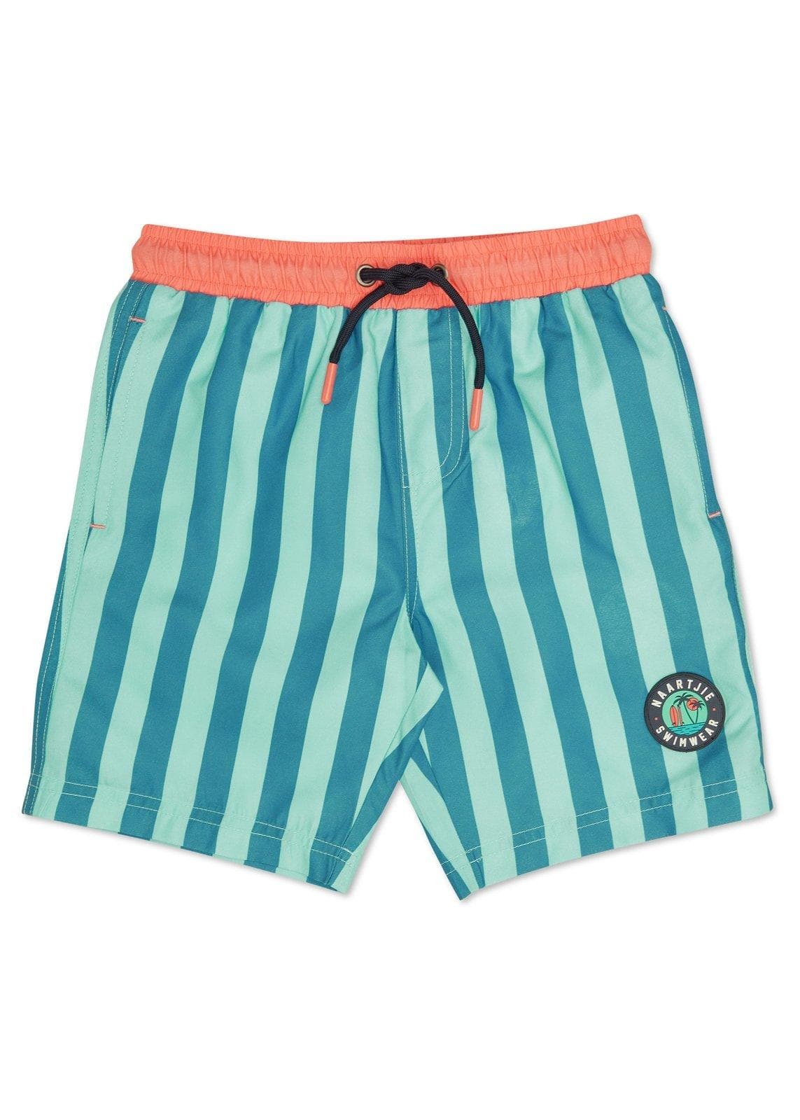 Kid Boys Blue Striped Swim Shorts