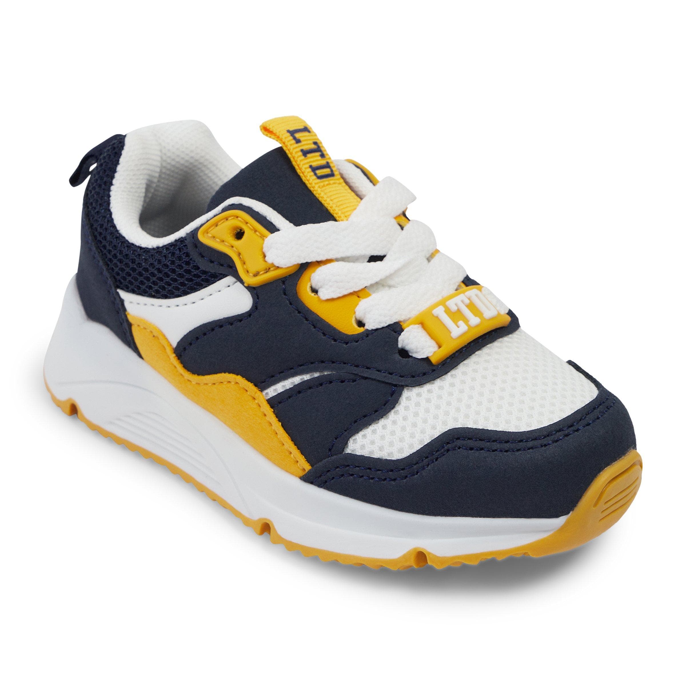 Baby Boys Navy Colourblocked Sneakers, view 2