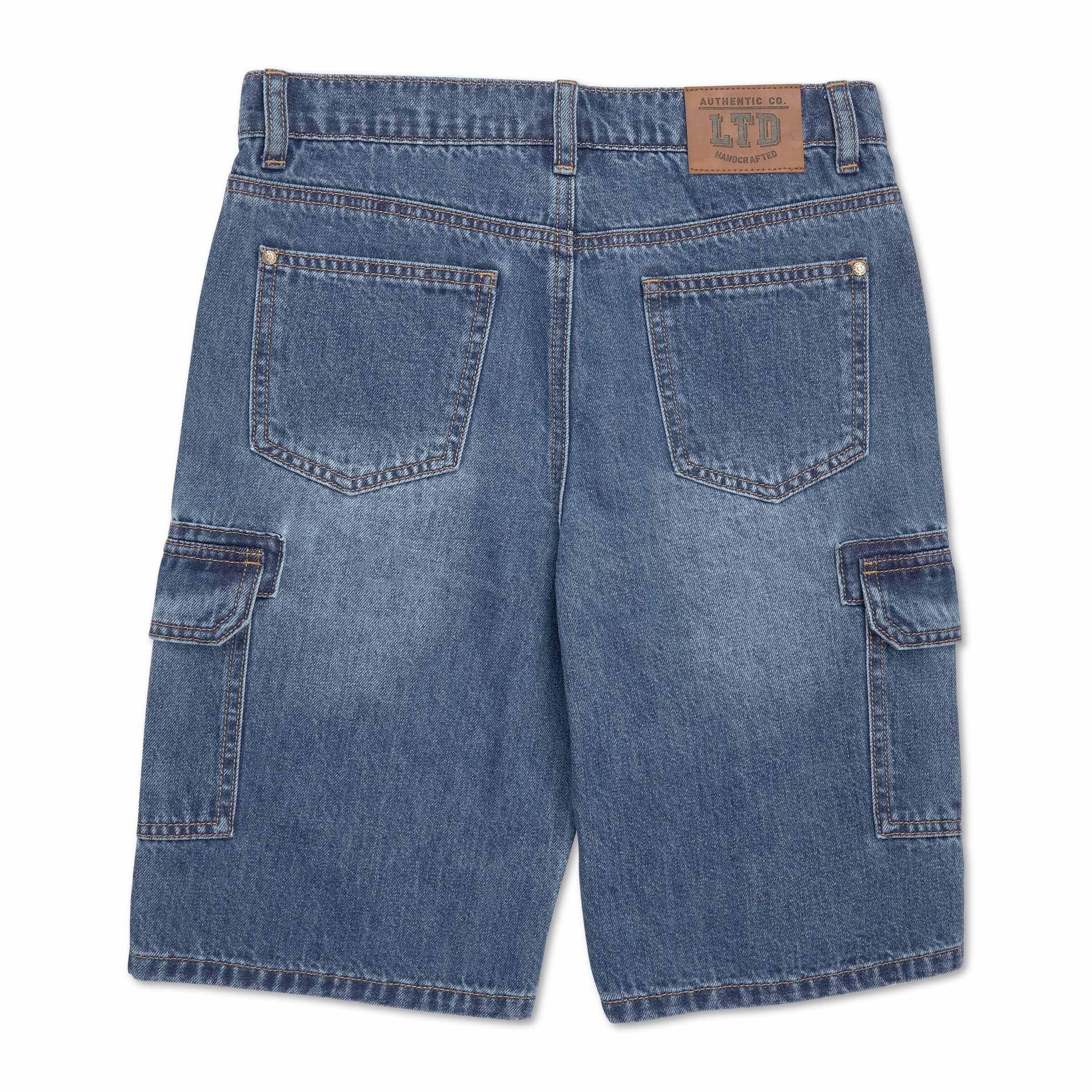 Indigo Denim Shorts, view 2