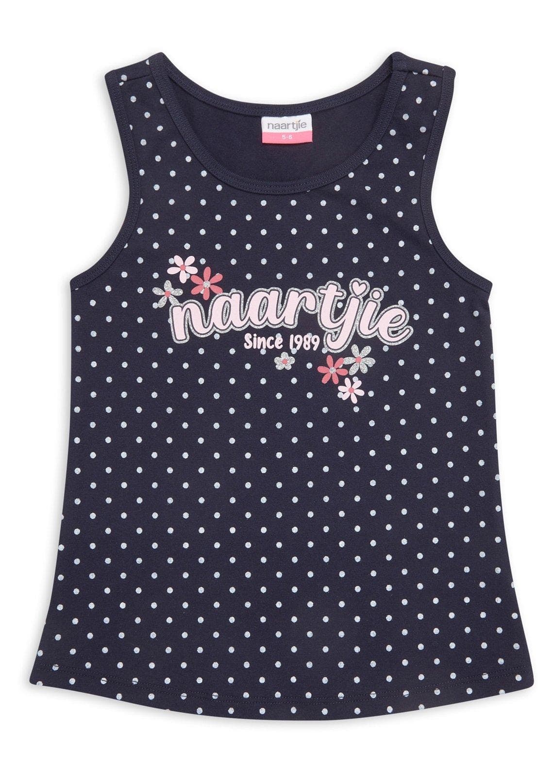 Kid Girls Navy Spot Vest