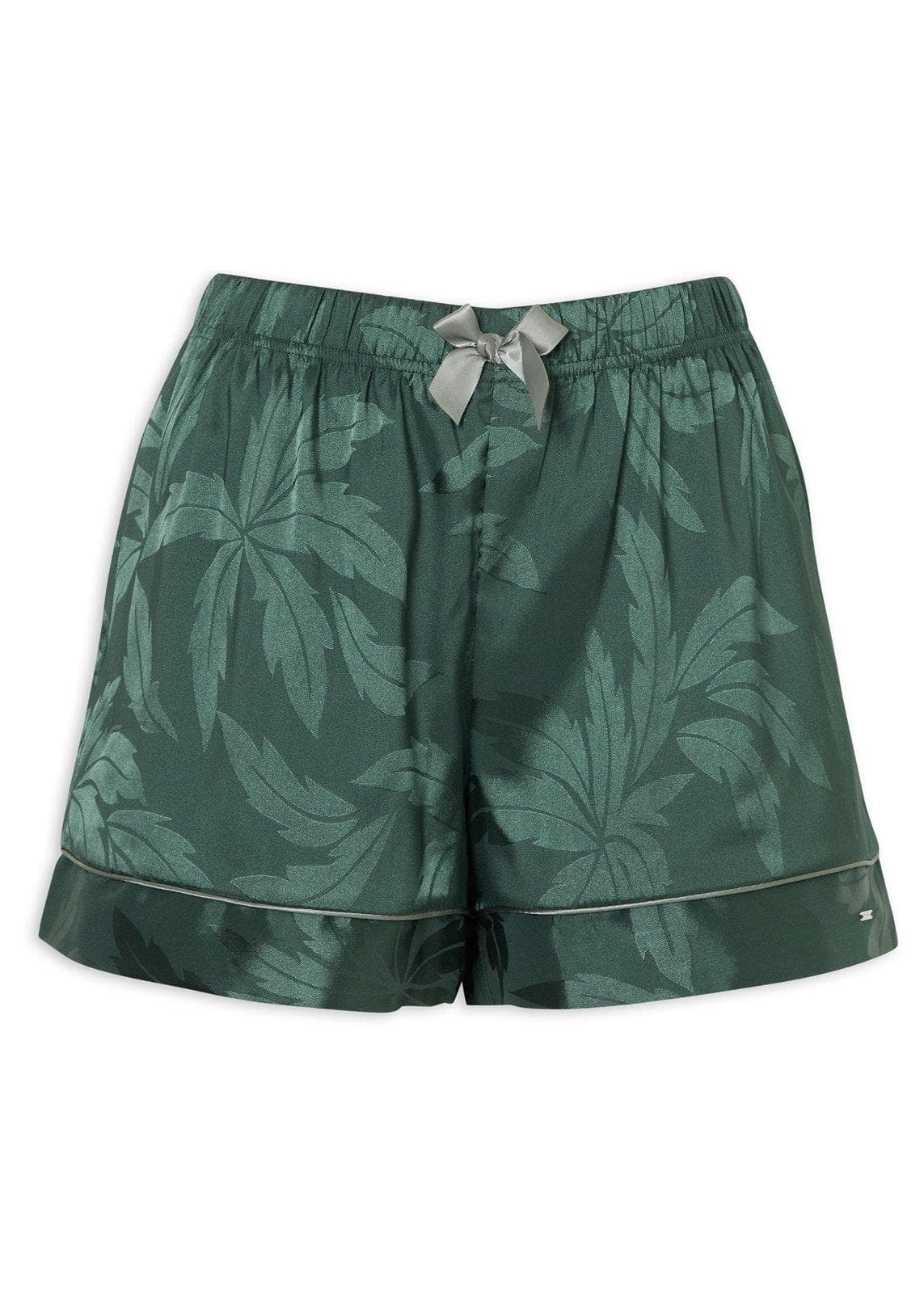 Green Satin Pyjama Shorts