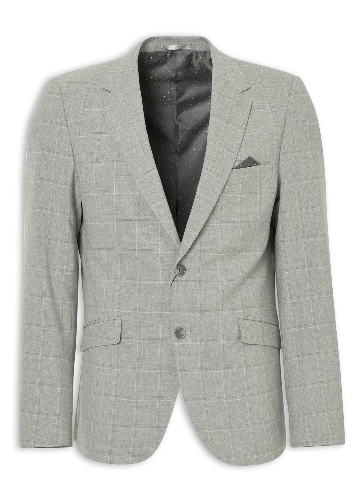 Grey Check Co-ord Blazer