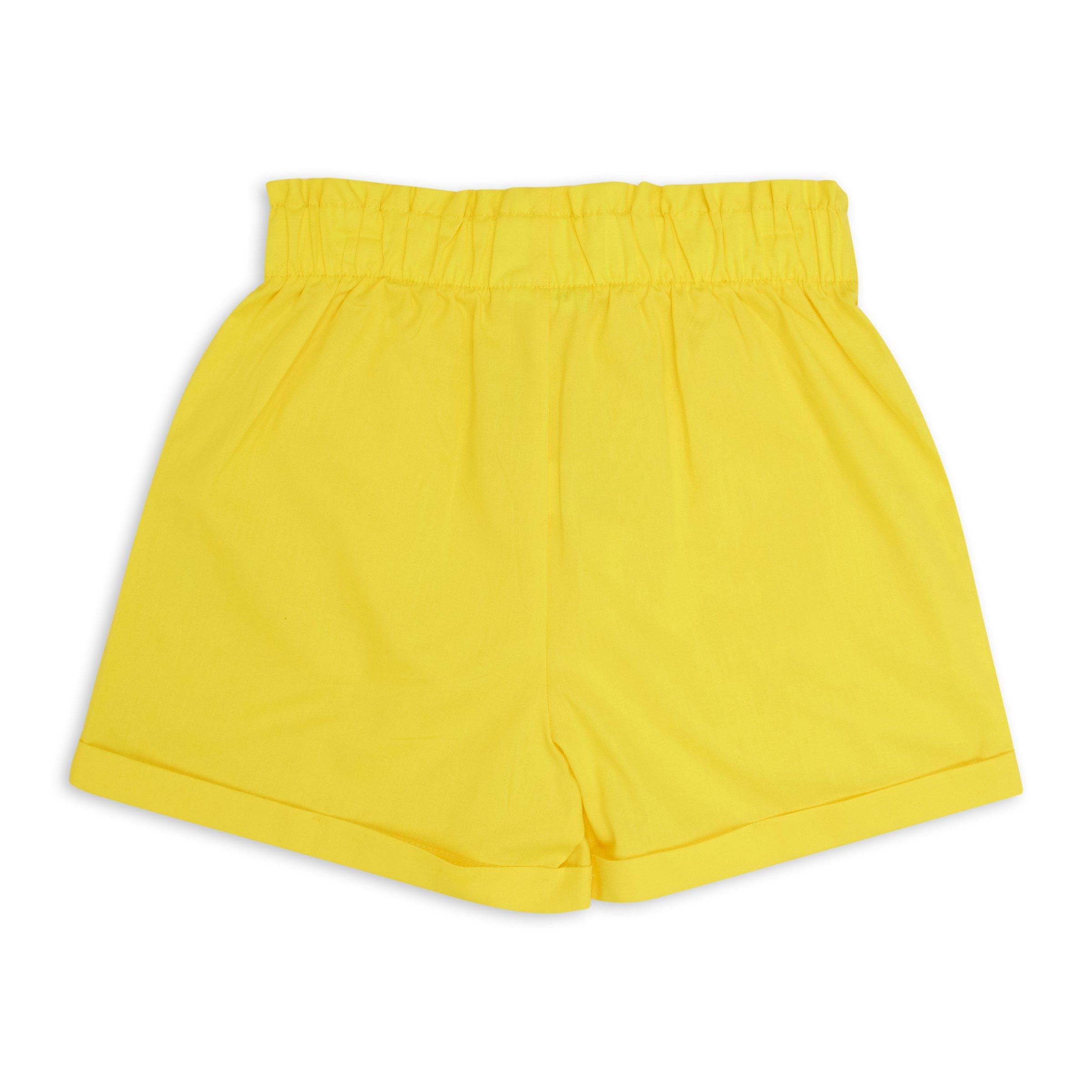 Kid Girls Yellow Shorts, view 2