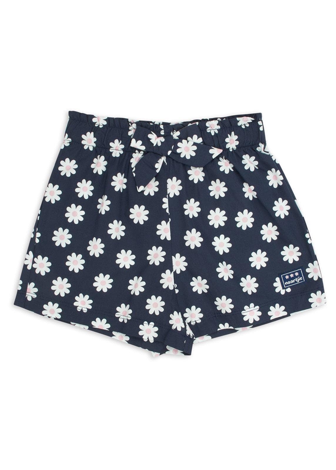Kid Girls Navy Daisy Print Shorts