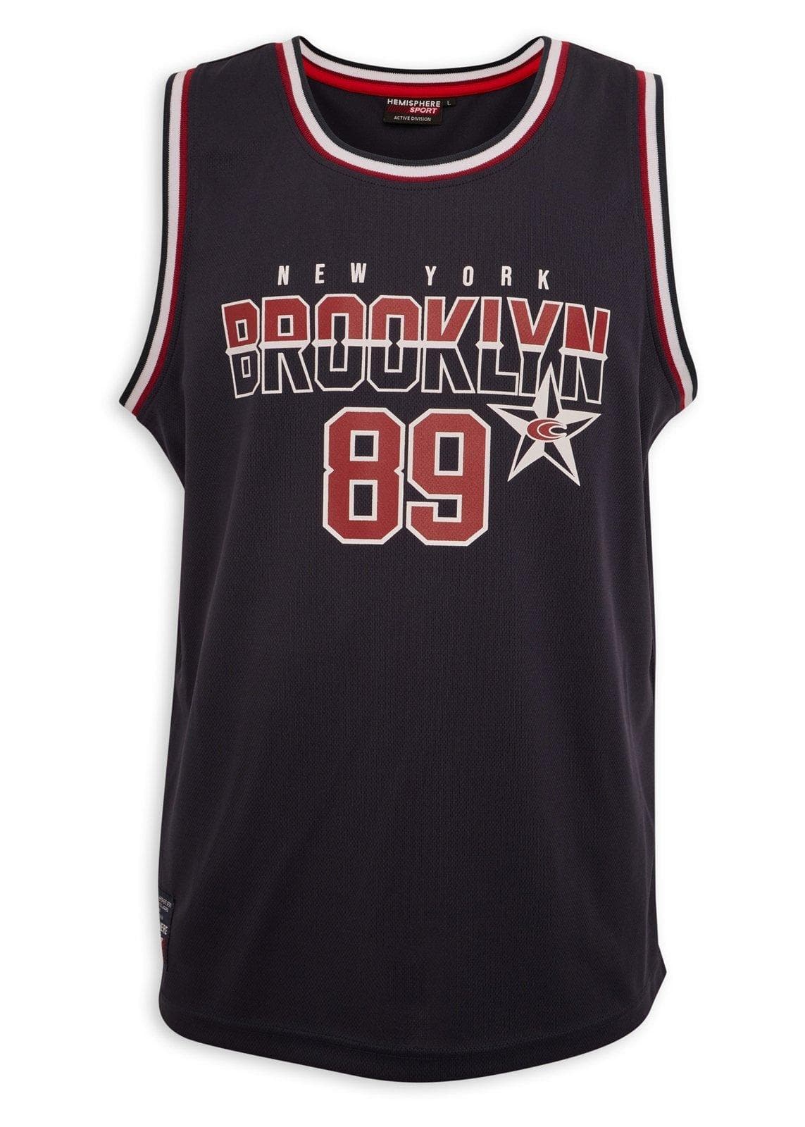 Navy and Red Basketball Vest