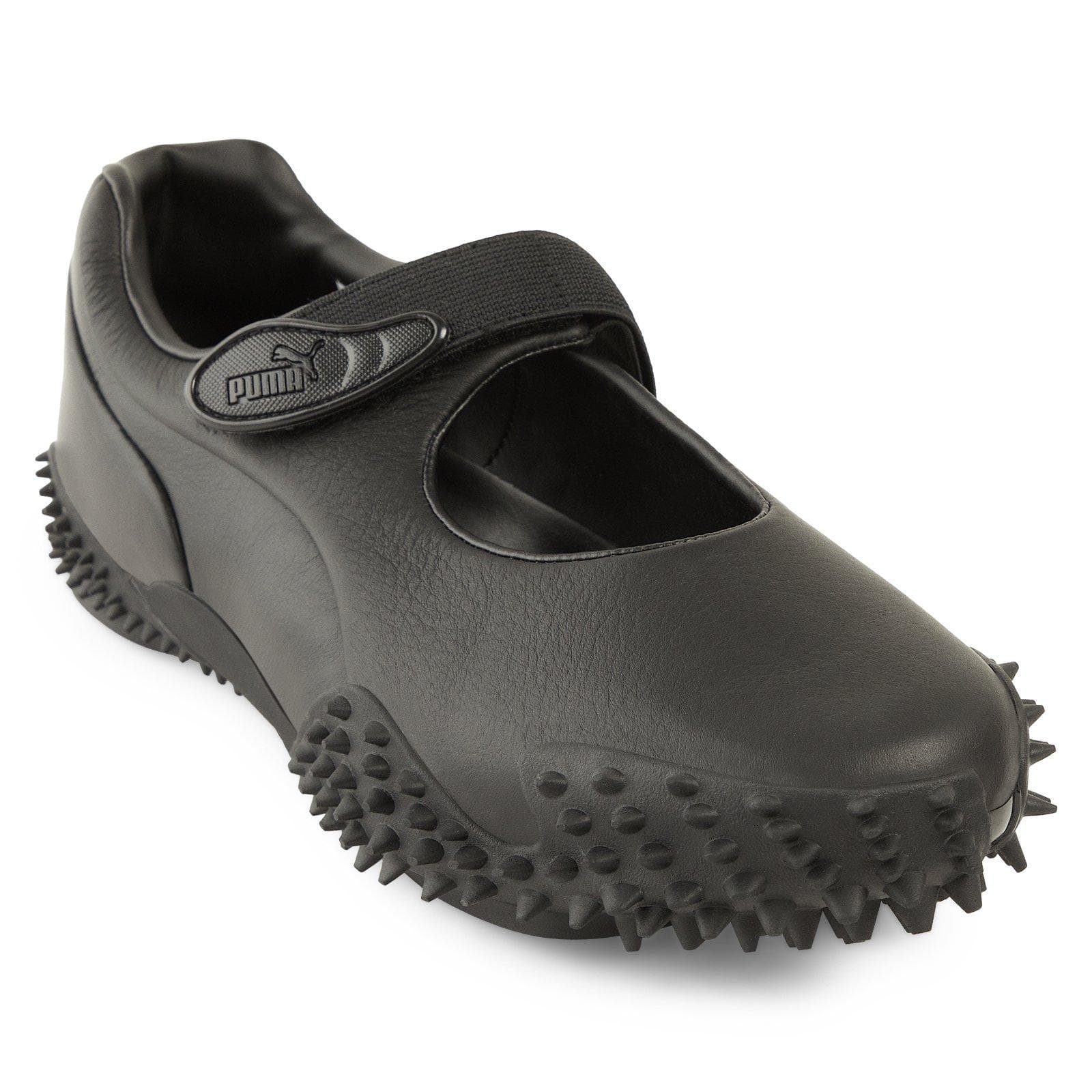 Black Mostro Fey Leather Sneakers, view 2