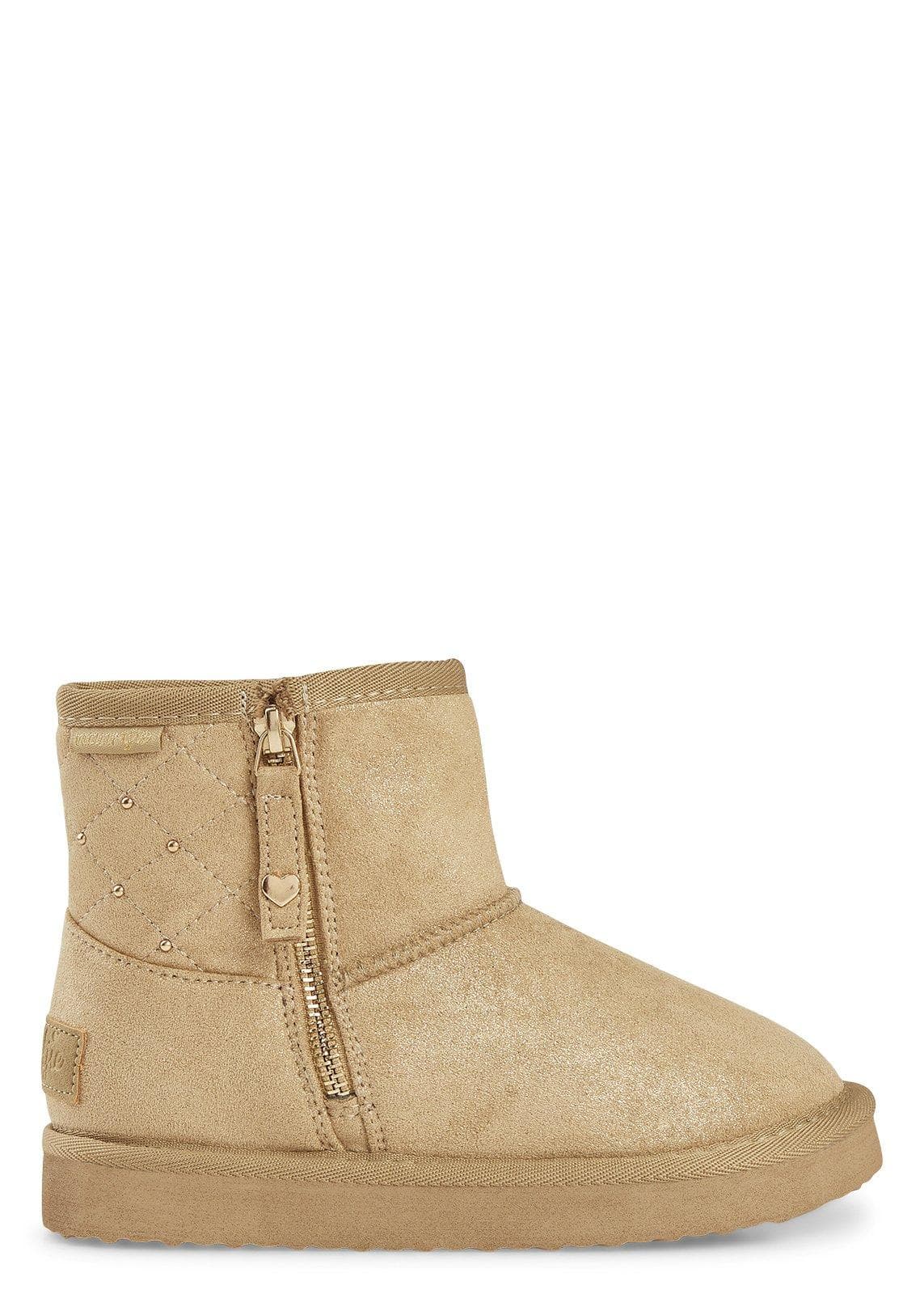 Beige Snug Boots
