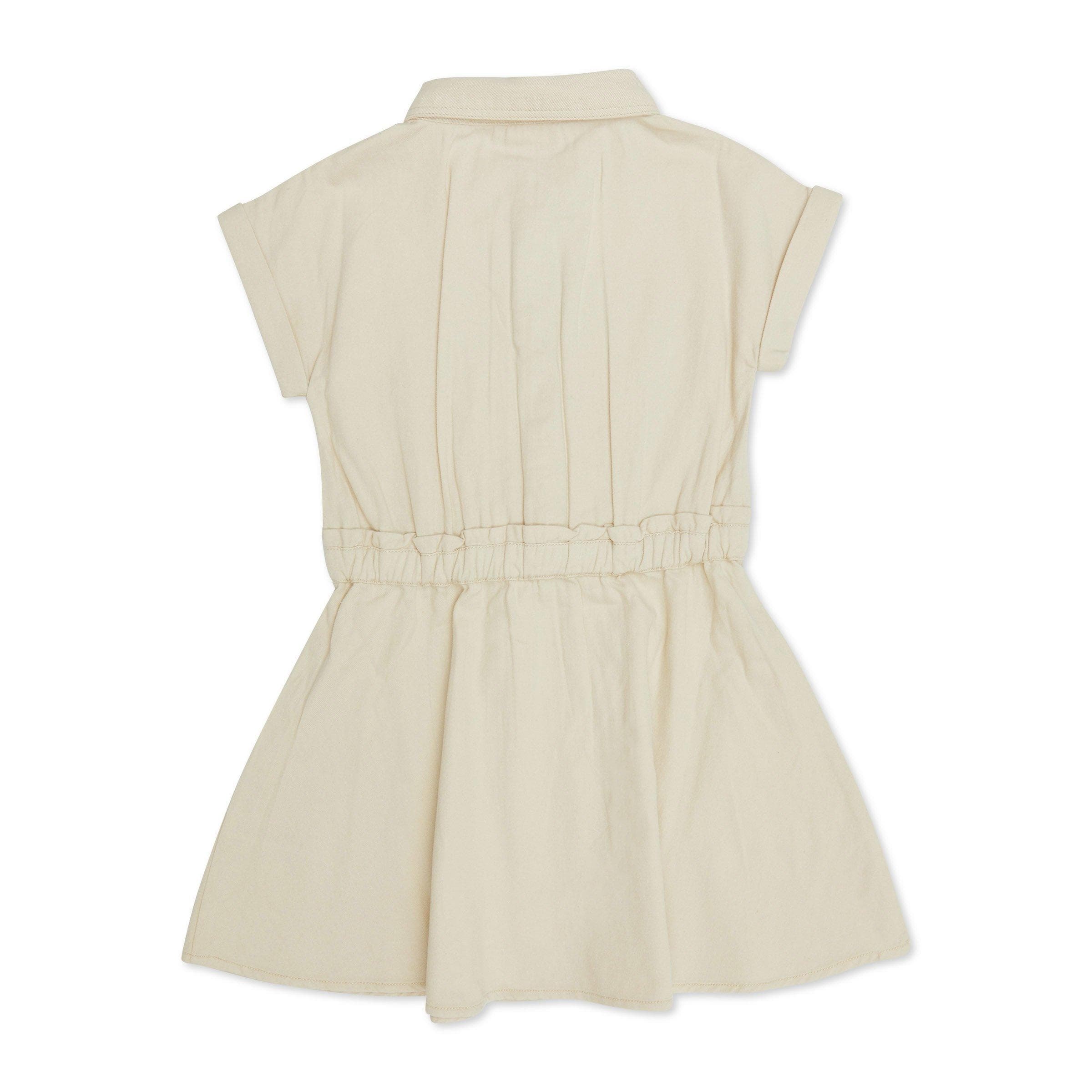Kid Girls Beige Shirtdress, view 2