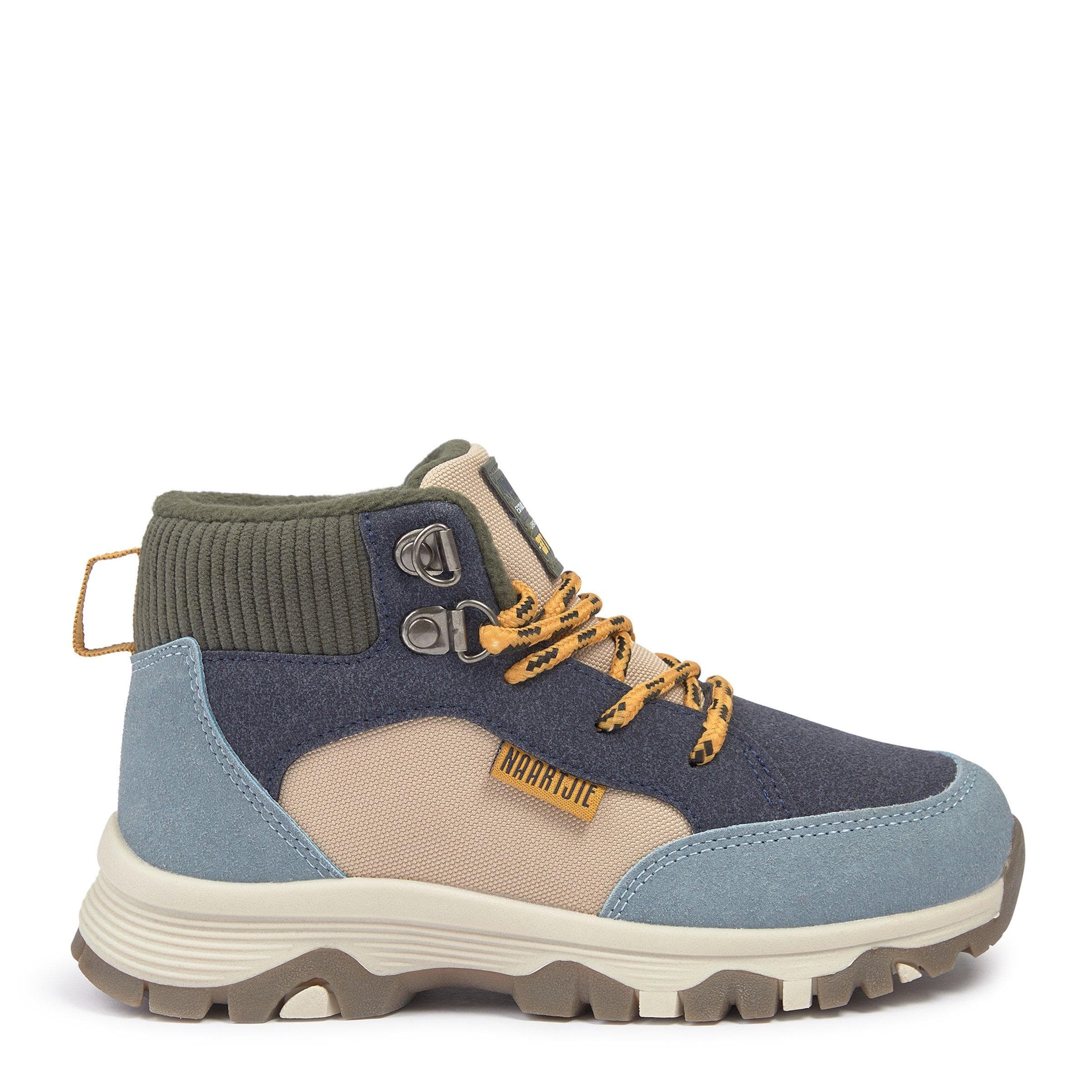 Navy Colour Blocked Hiker Boots
