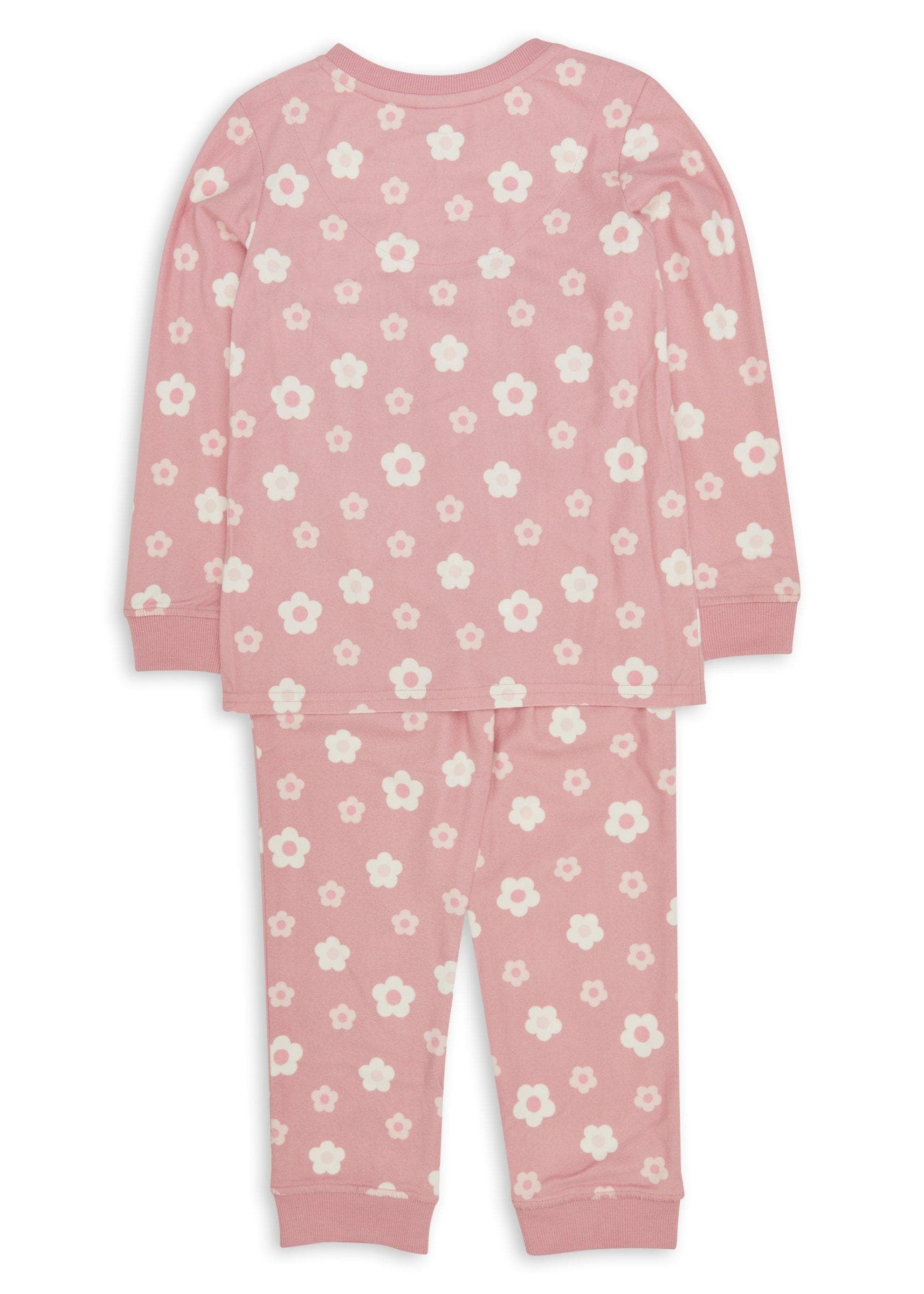 Pink Daisy Print Pyjama Set, view 2