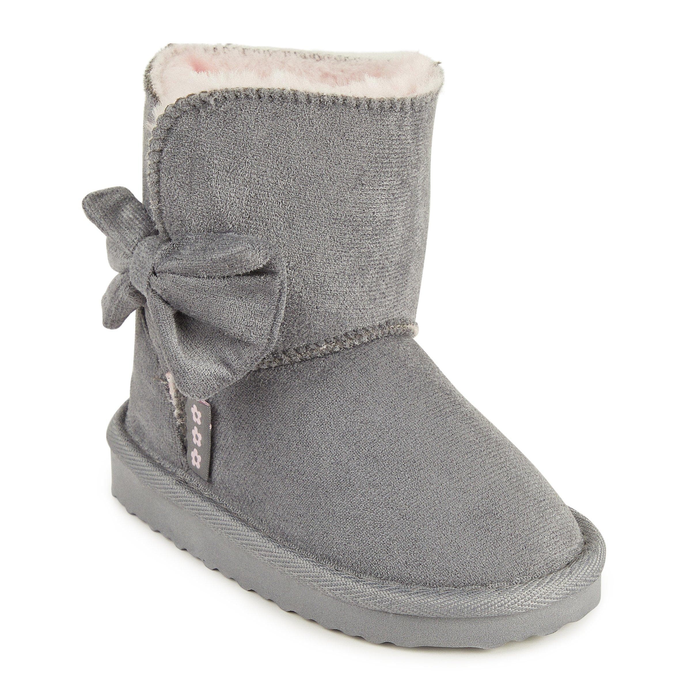 Baby Girls Grey Snug Boots, view 2
