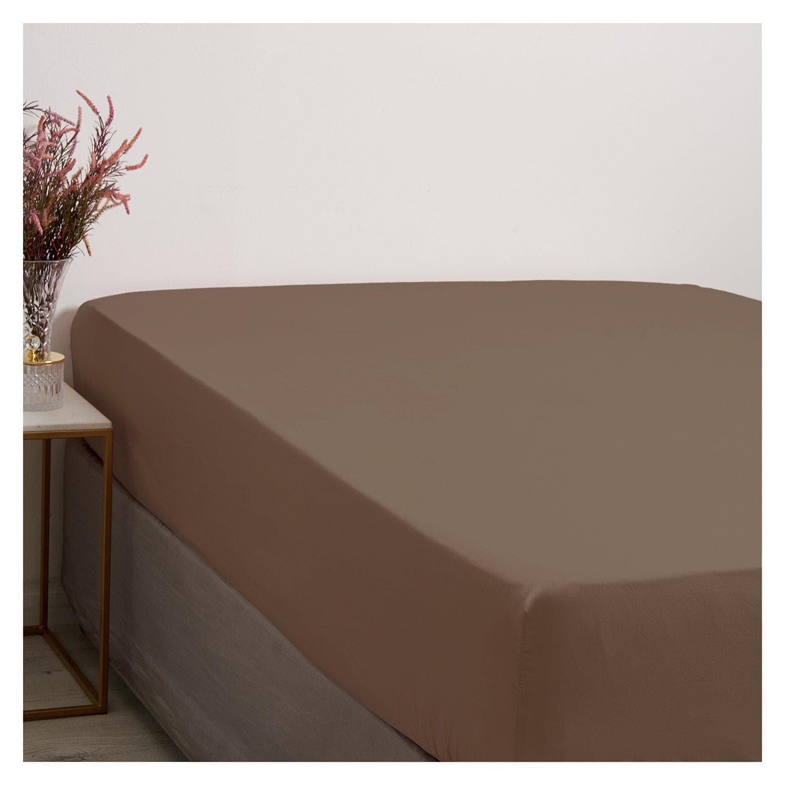 Microfibre Taupe Fitted Sheet