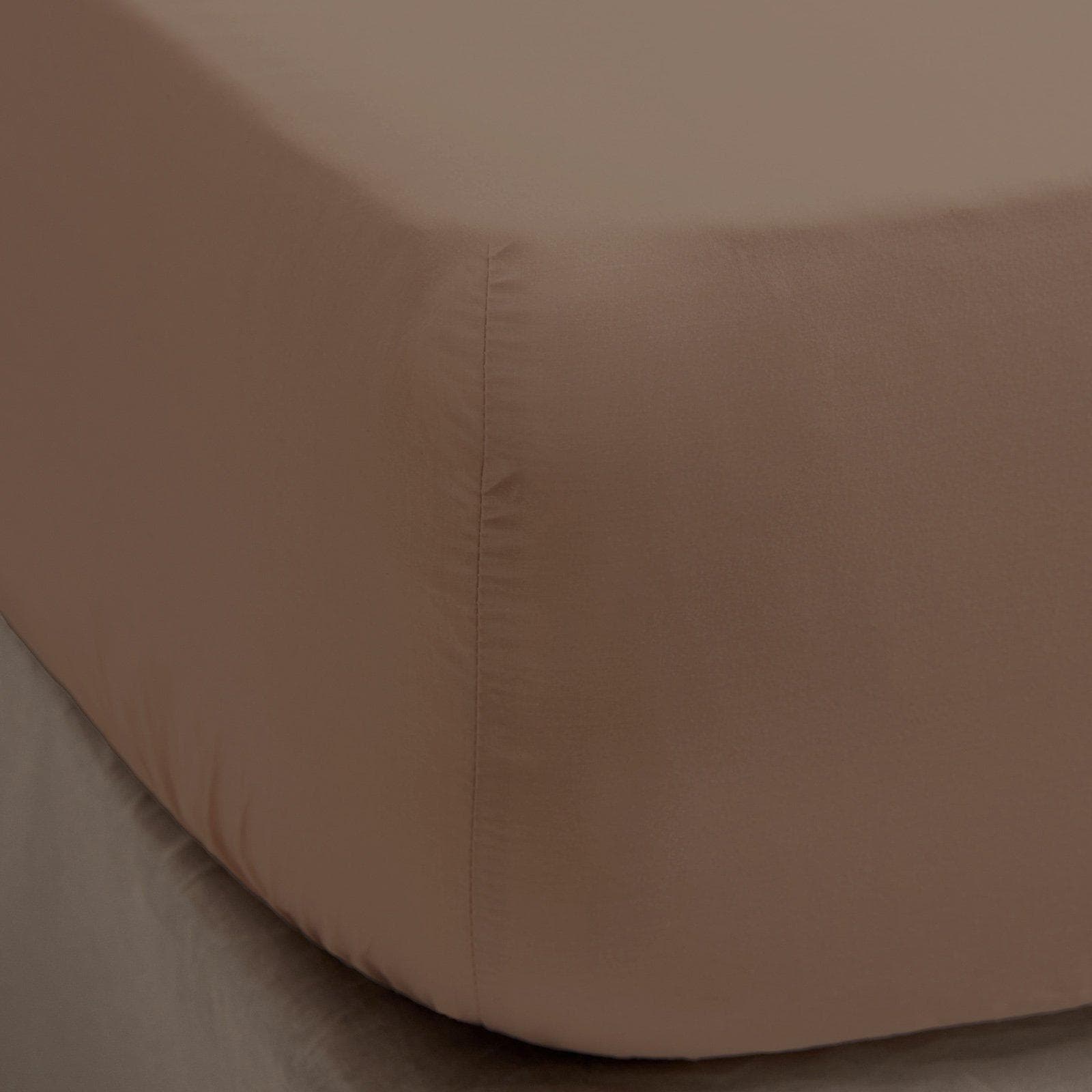 Microfibre Taupe Fitted Sheet, view 2