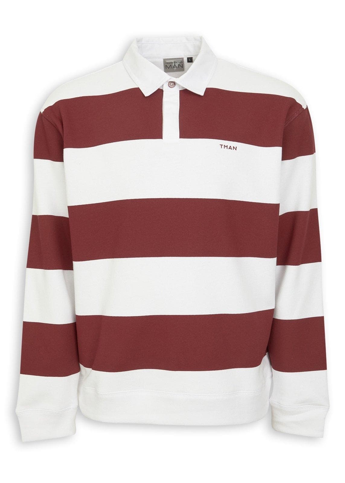 Burgundy and White Rugby Jersey