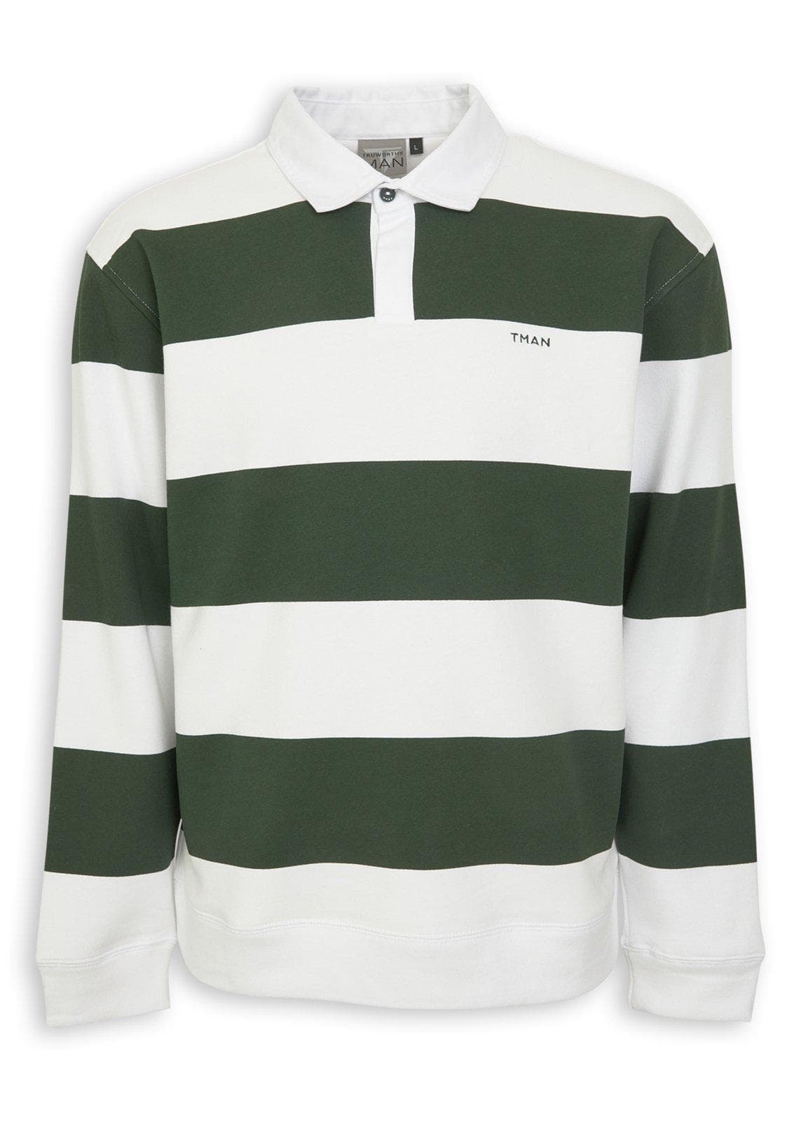Green and White Rugby Jersey