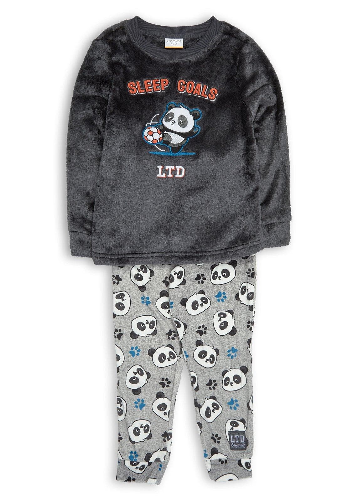 Kid Boy Grey Pyjama Top and Pants Set