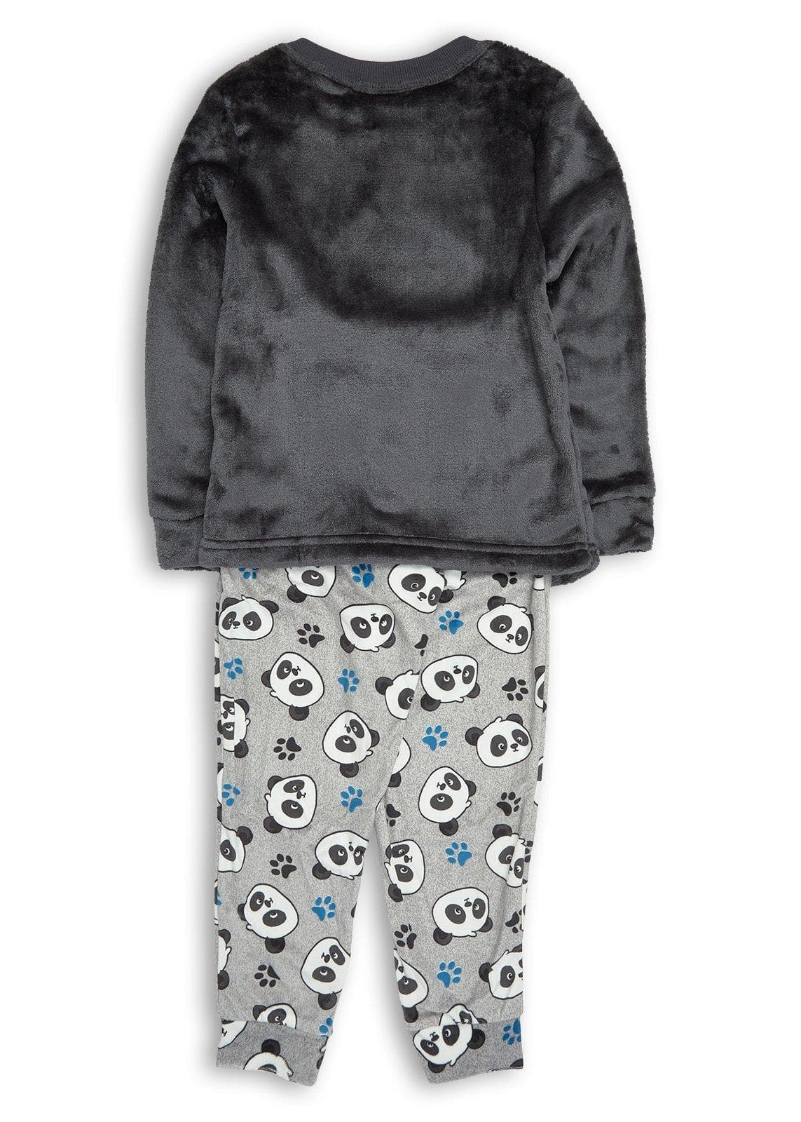 Kid Boy Grey Pyjama Top and Pants Set, view 2