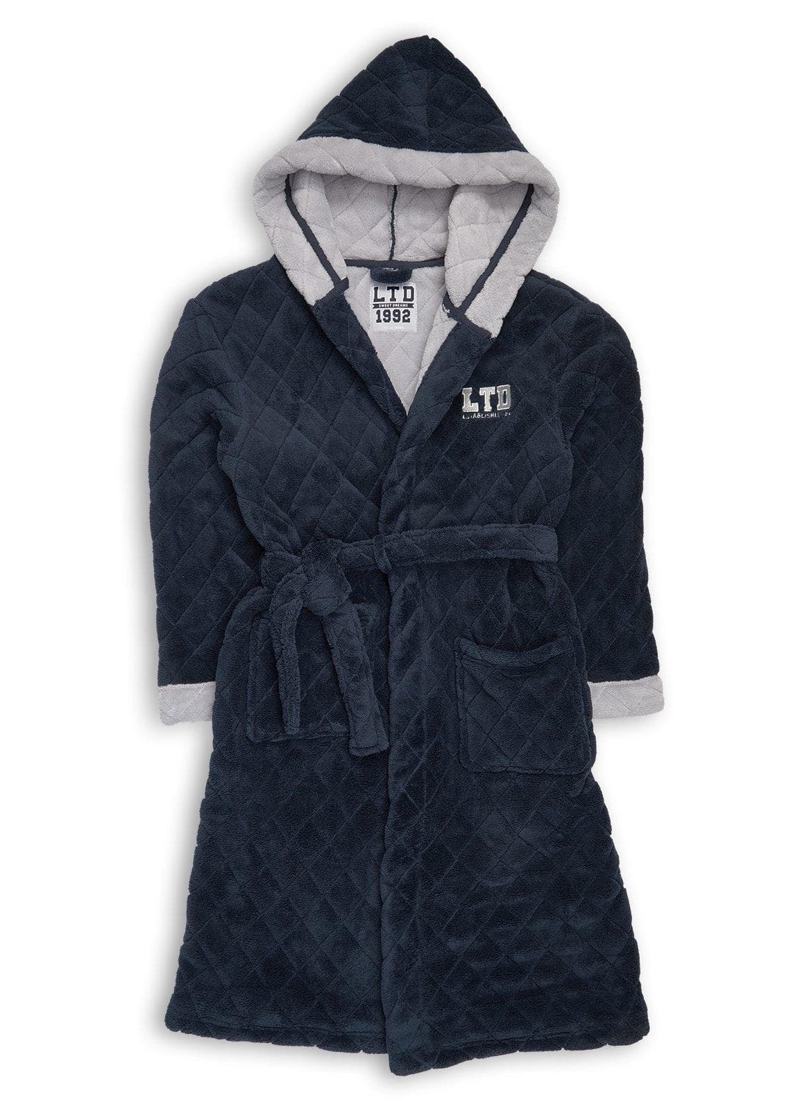 Navy Quilted Gown