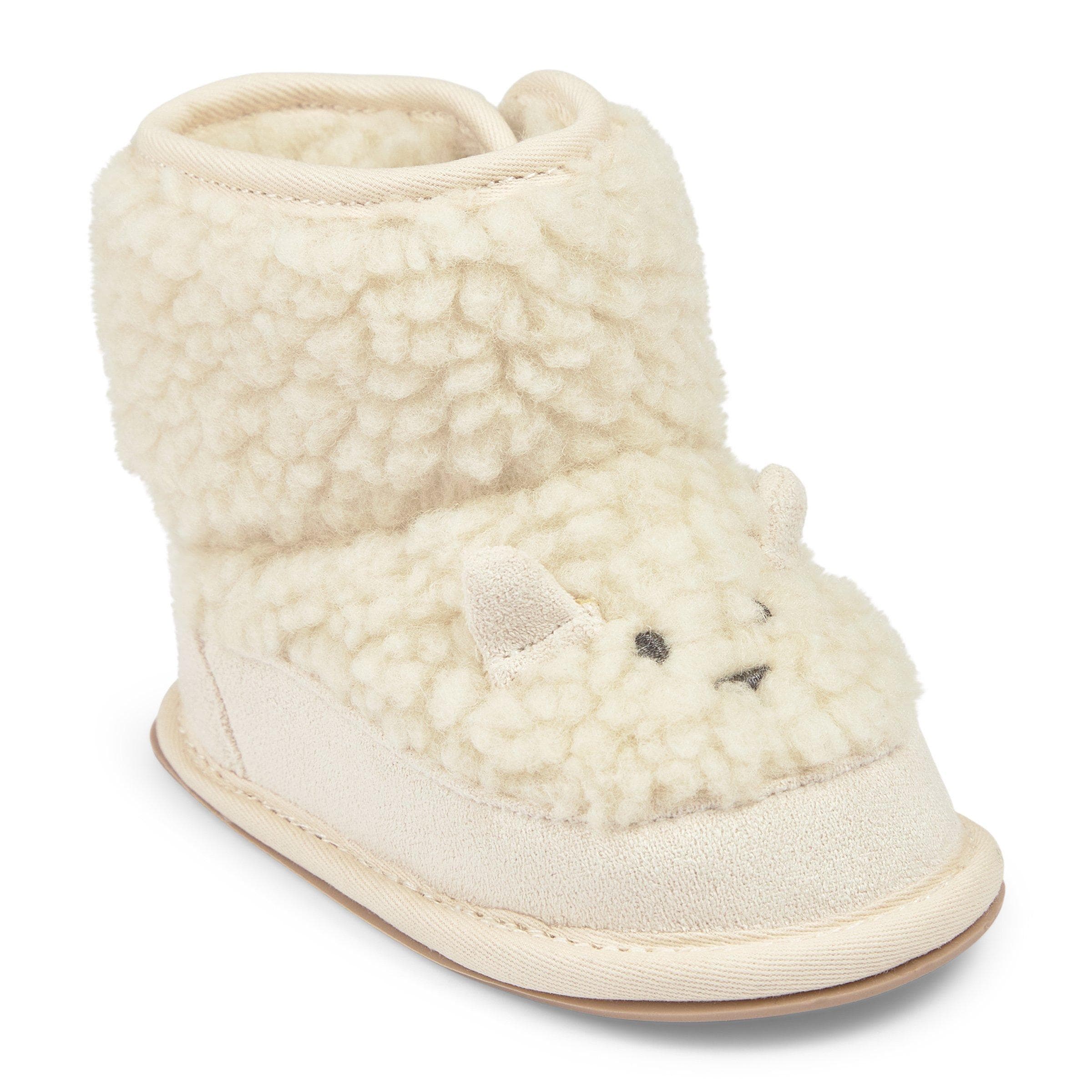 Newborn Unisex Off White Bootie, view 2