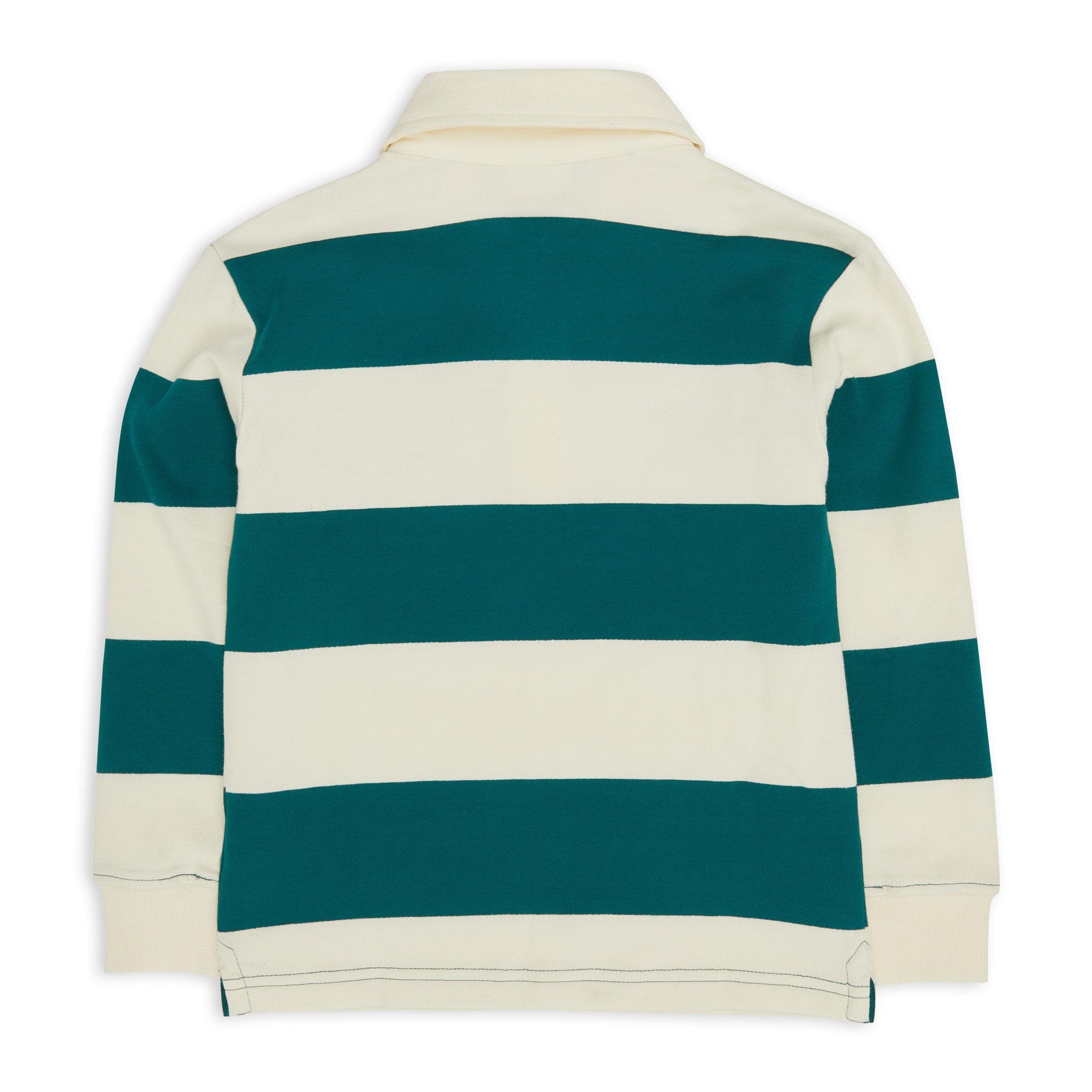Kid Boys Blue Striped Rugby Jersey, view 2