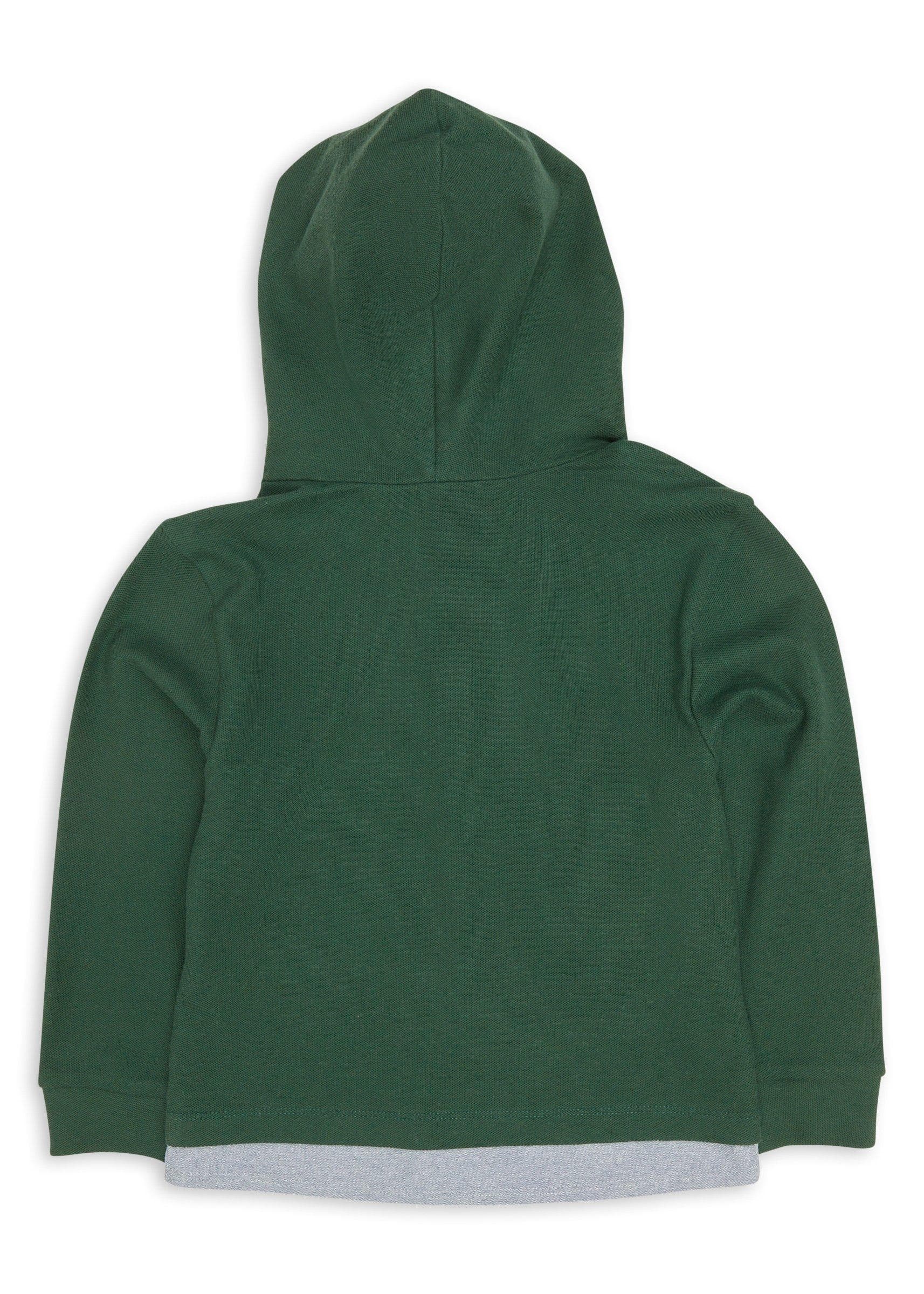 Kid Boys Green Hoodie, view 2