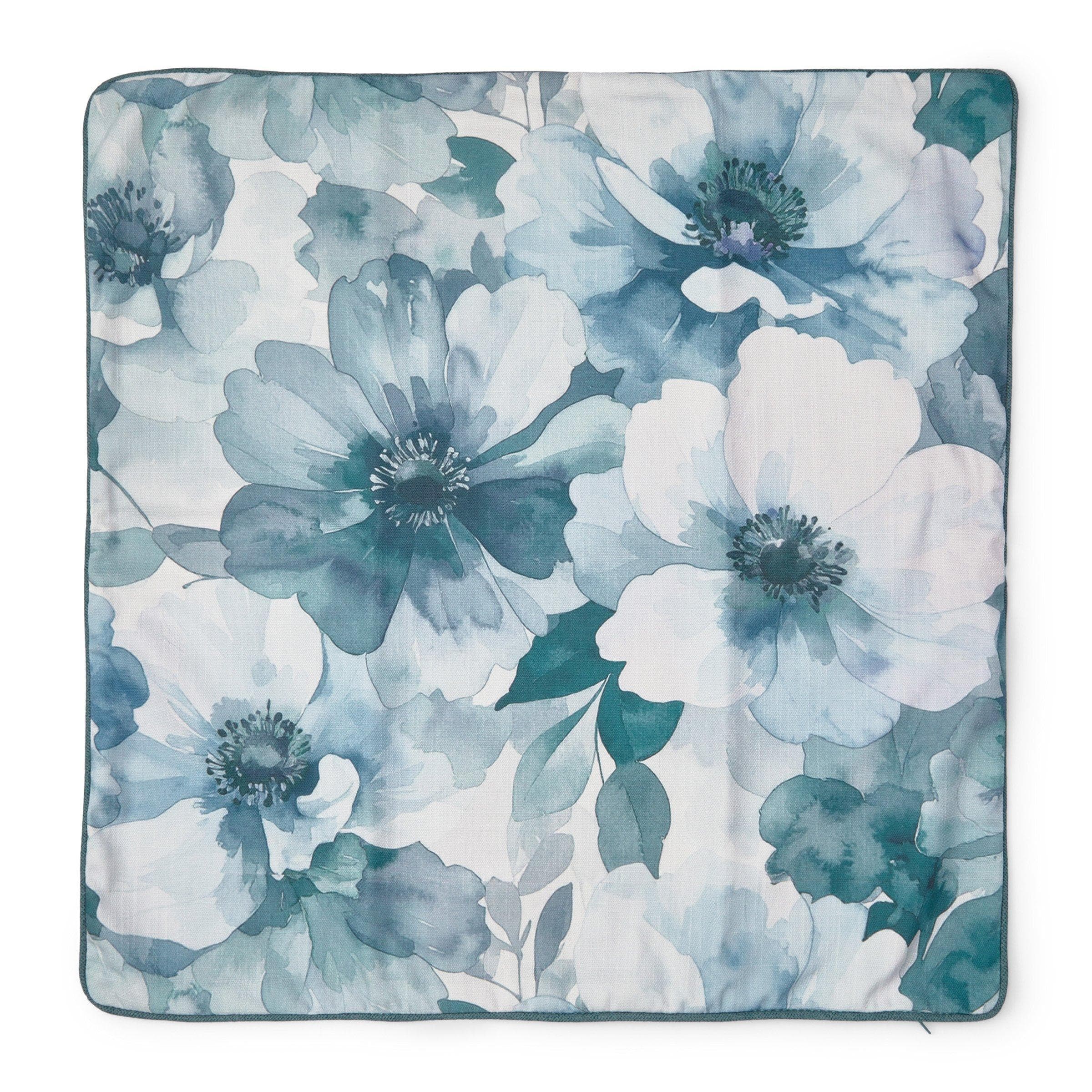 Azure Bloom Scatter Cushion Cover 55X55cm