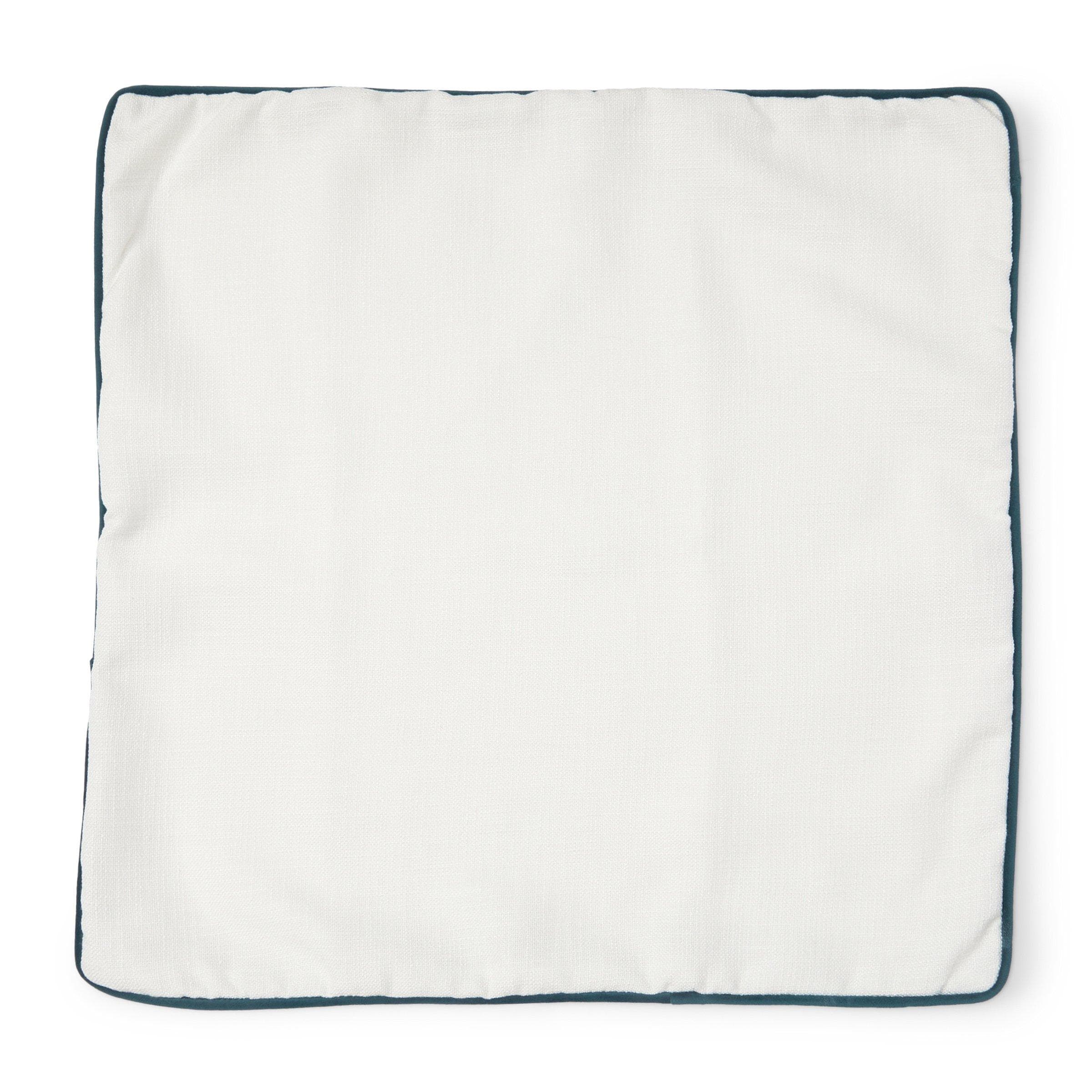 Teal Piped Cream Scatter Cushion Cover 60X60cm