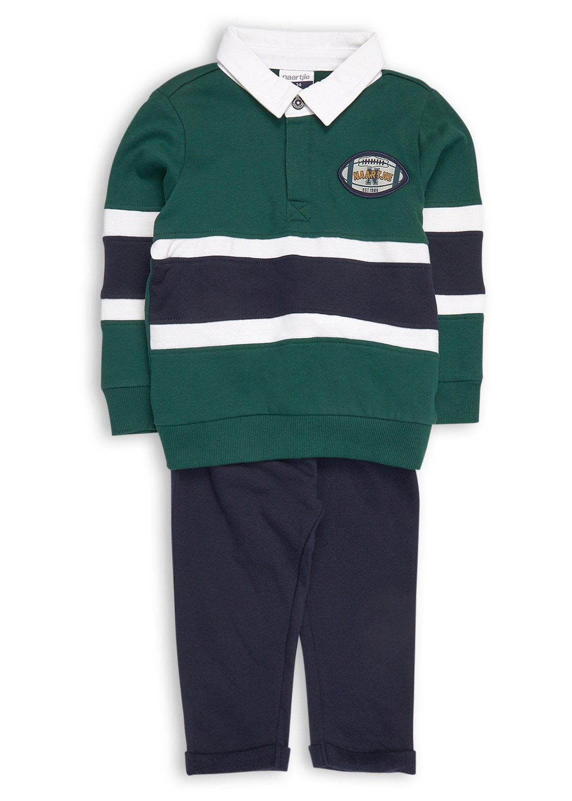 Baby Boys Green Rugby Jersey Set