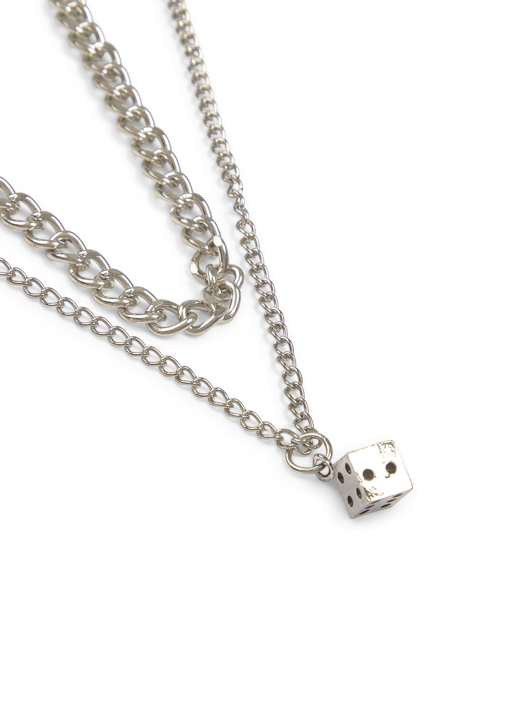 2-pack Silver Chain with Dice Pendent, view 2
