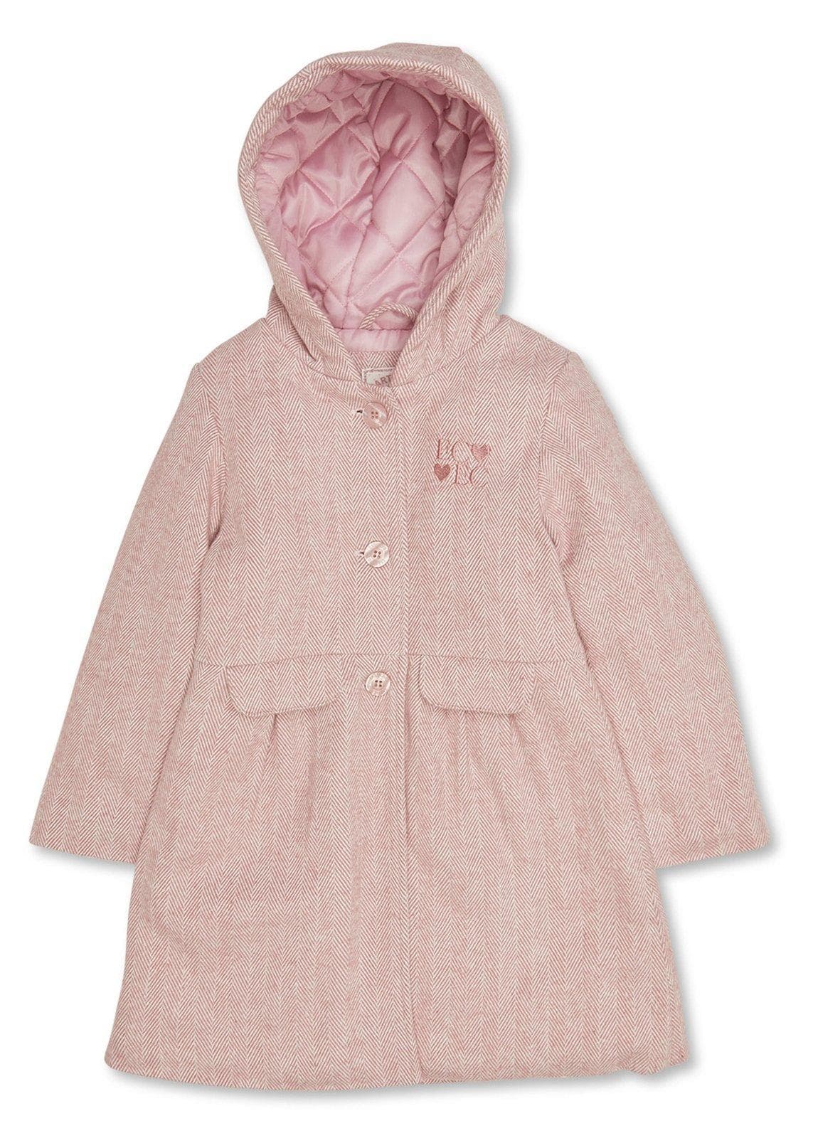 Kid Girls Pink Hooded Coat