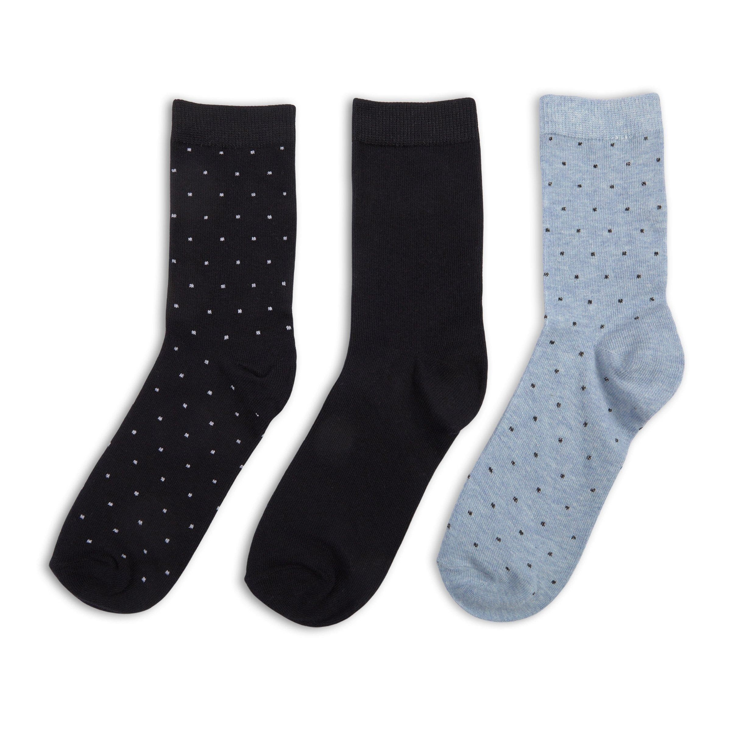 3-Pack Cotton Blend Crew Socks