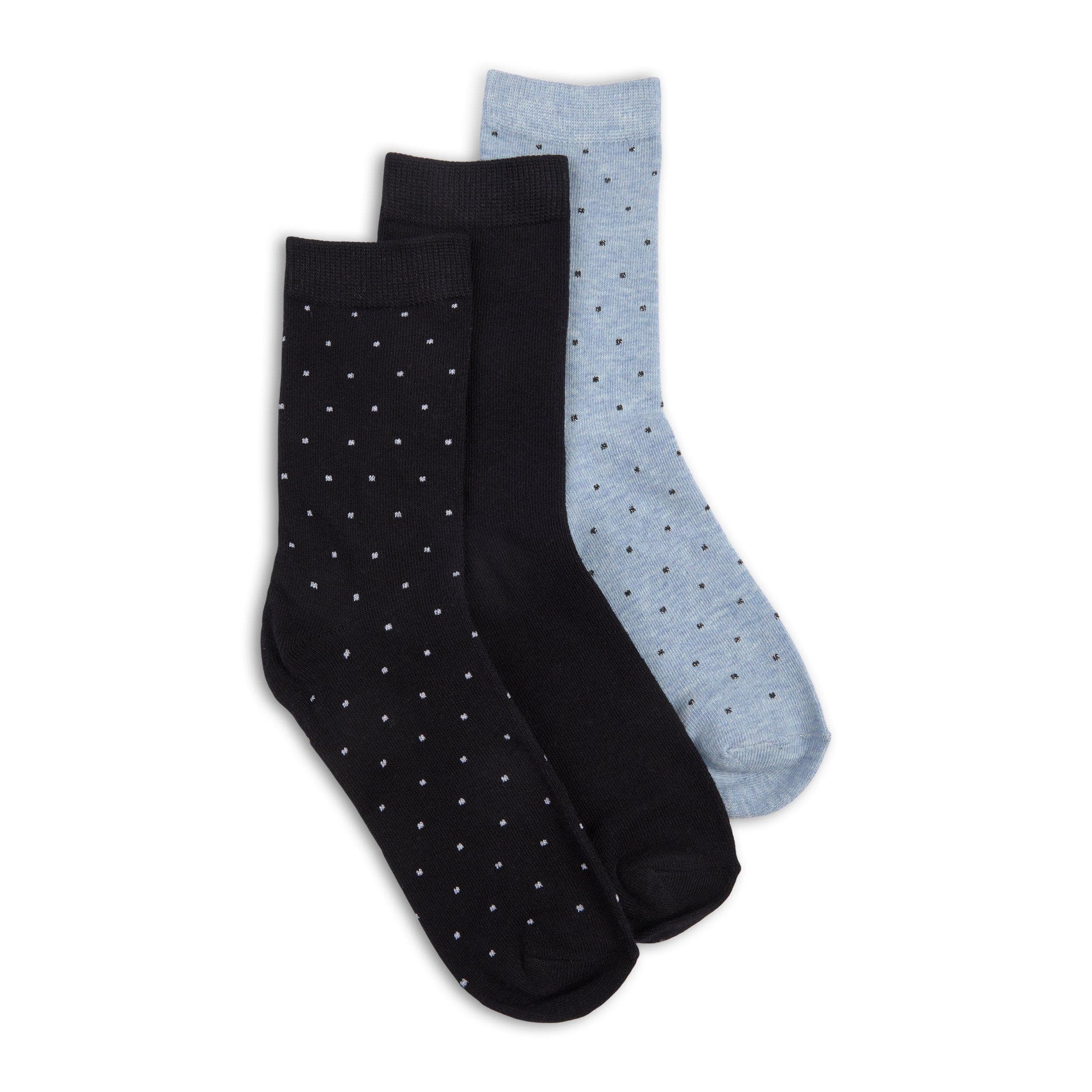 3-Pack Cotton Blend Crew Socks, view 2