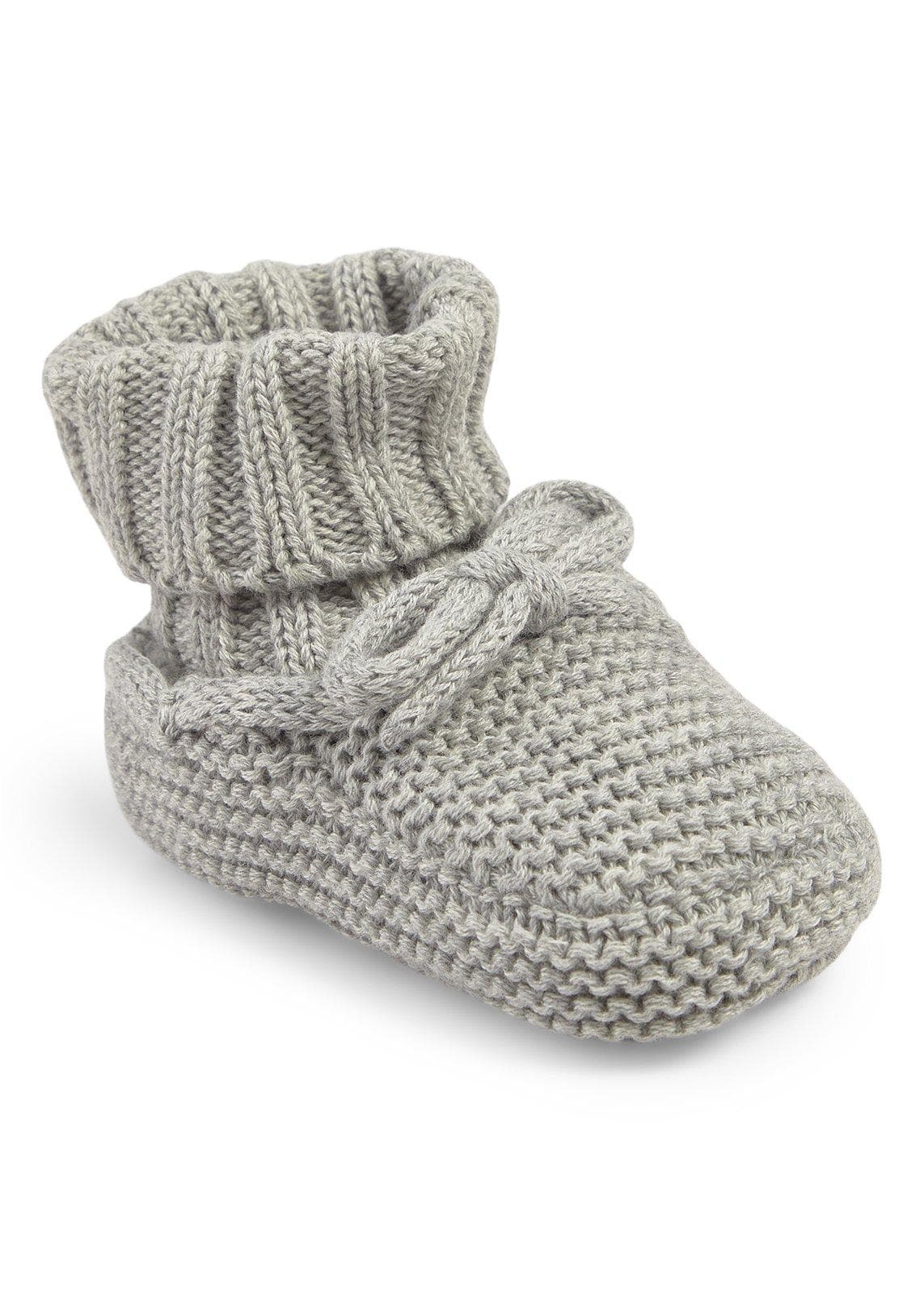 Newborn Boys Grey Booties, view 2