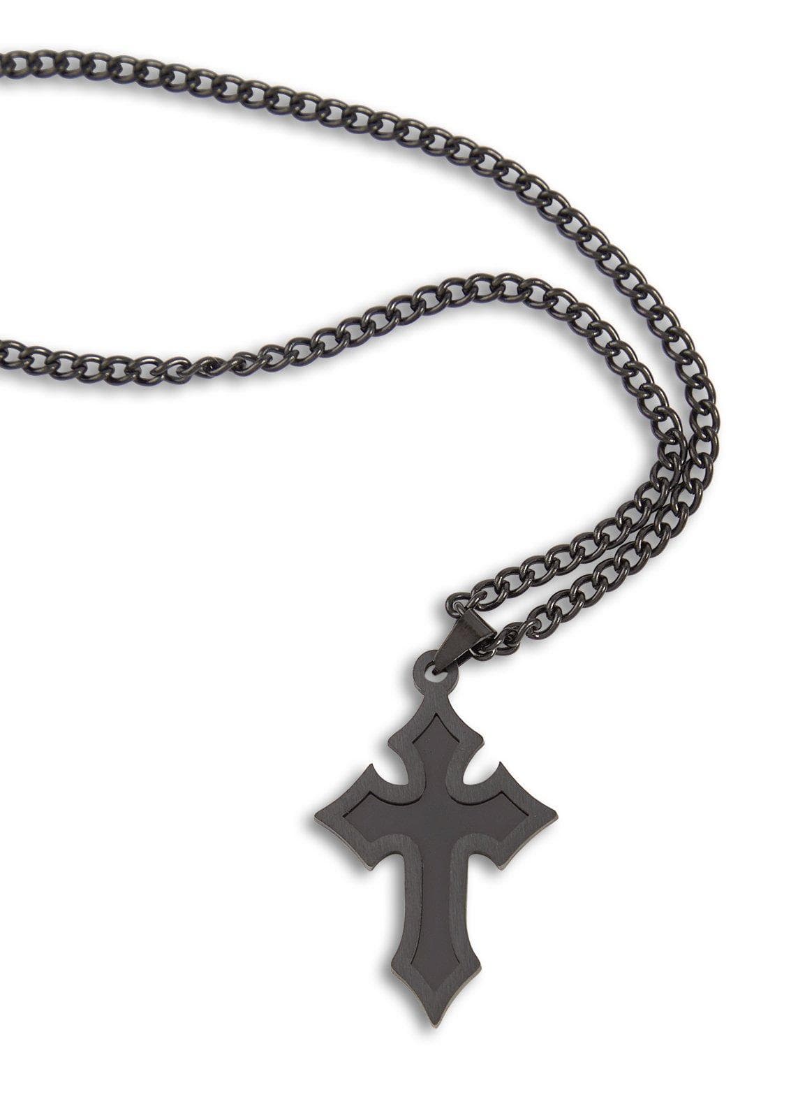 Black Chain with Cross Pendant, view 2