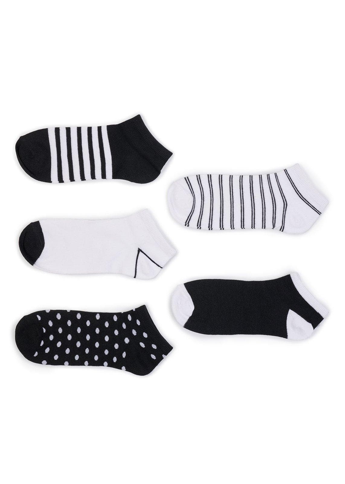 5-Pack Black & White Socks