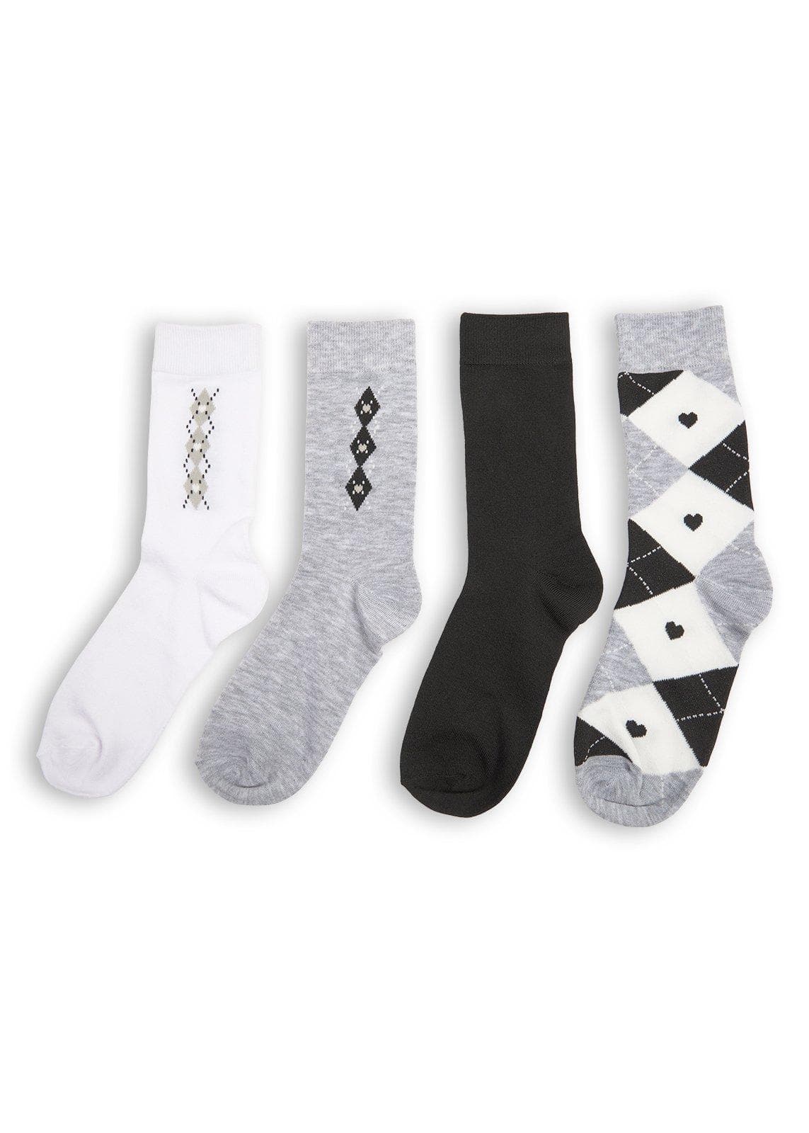 Grey Multi Argyle Trouser Socks