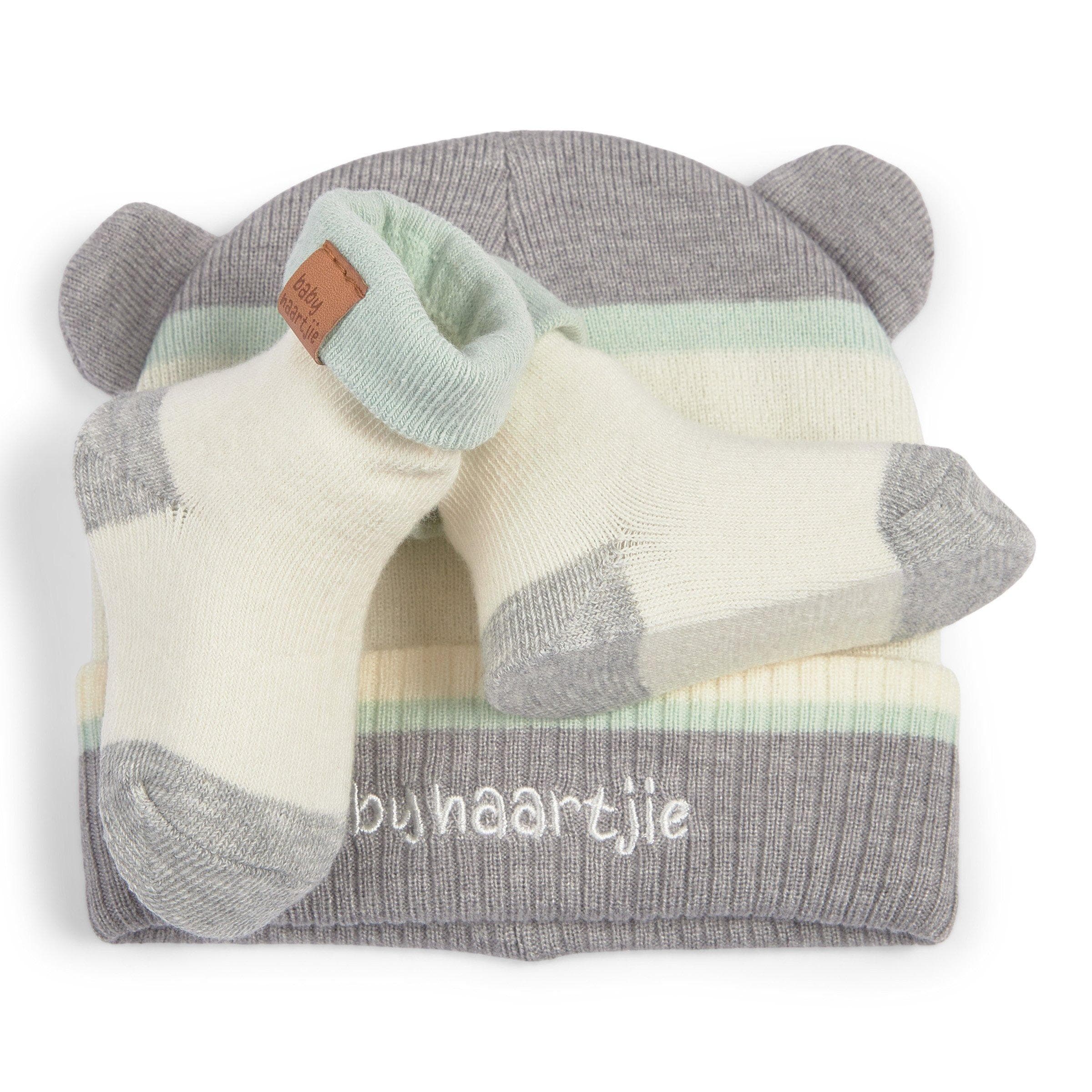 Newborn Unisex Beanie and Socks Set, view 2