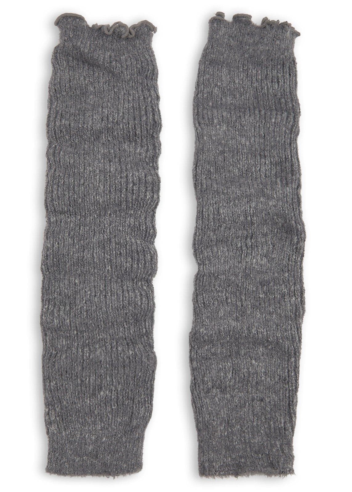 Grey Ribbed Leg Warmers