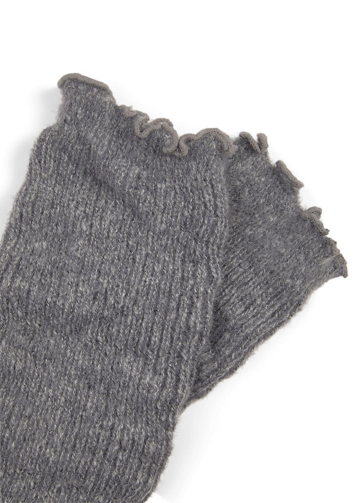 Grey Ribbed Leg Warmers, view 2