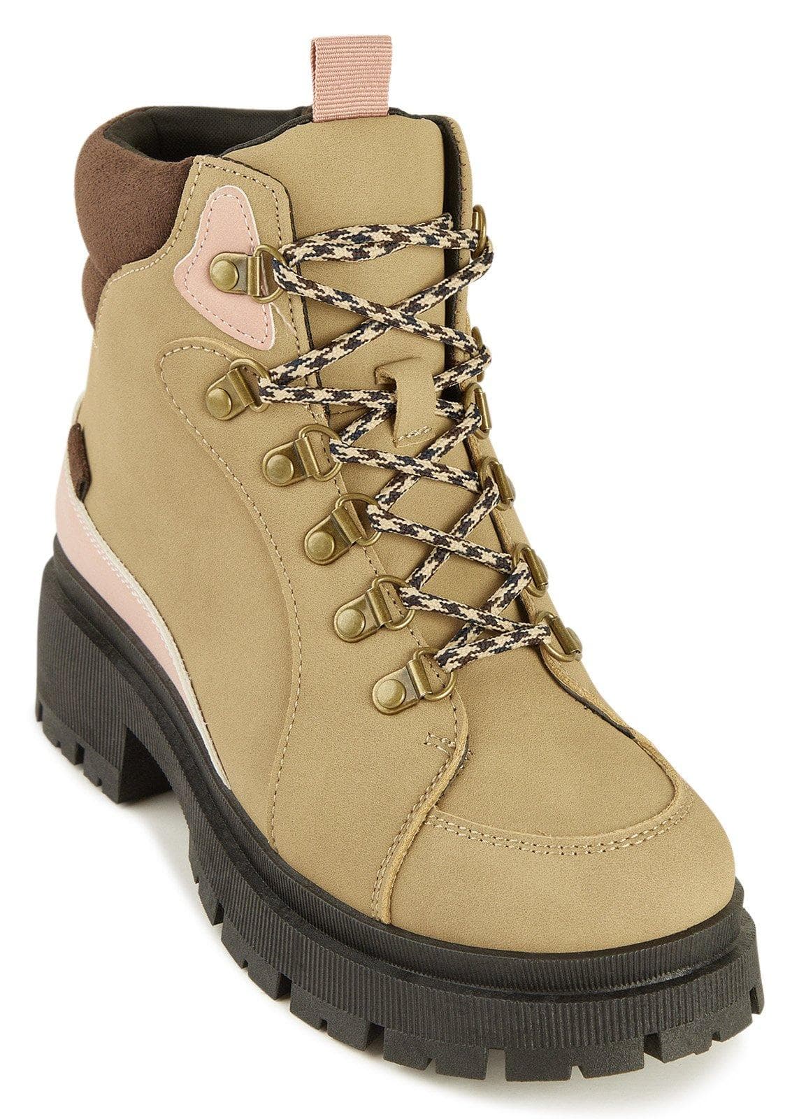 Beige & Pink Hiker Boot, view 2