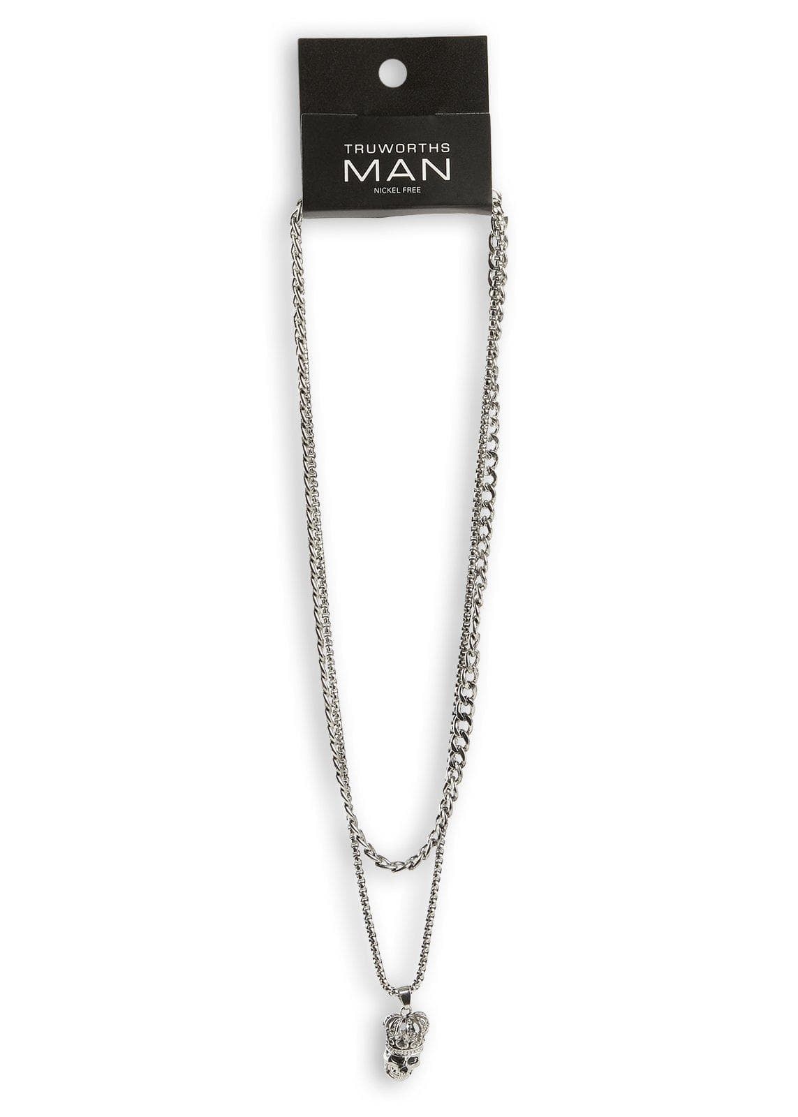2-pack Chains with a Skull Pendant