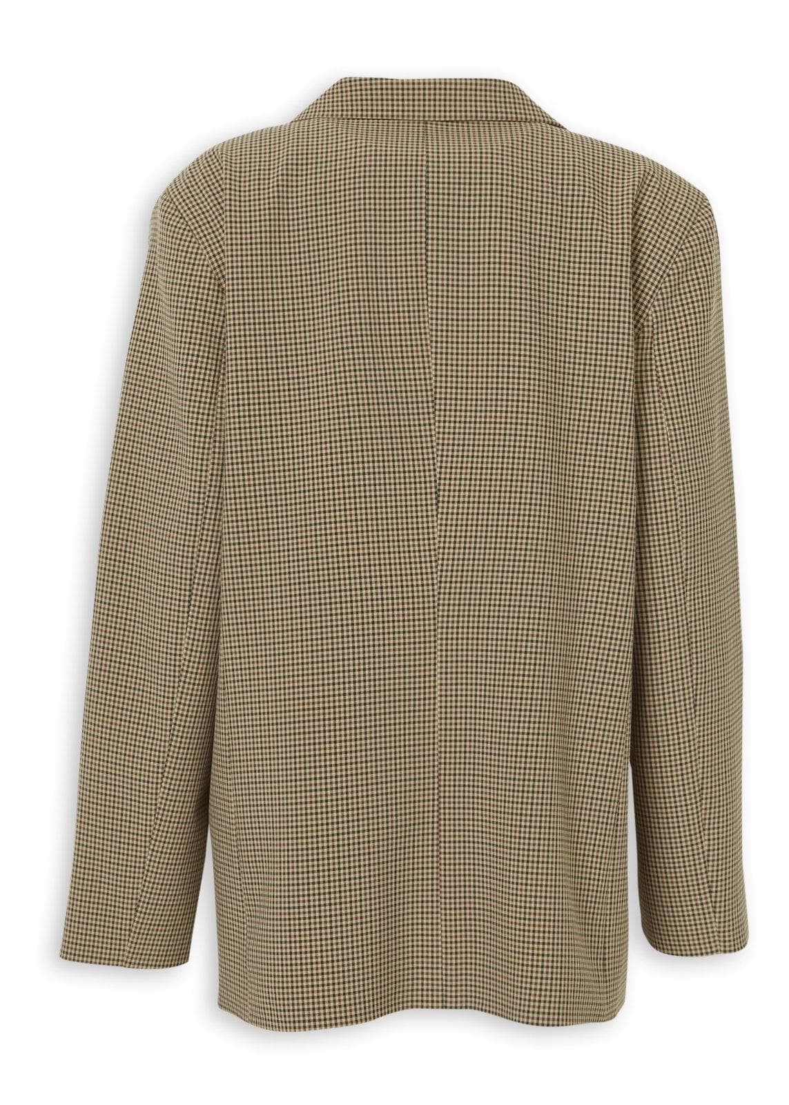 Brown Check Double-Breasted Blazer, view 2