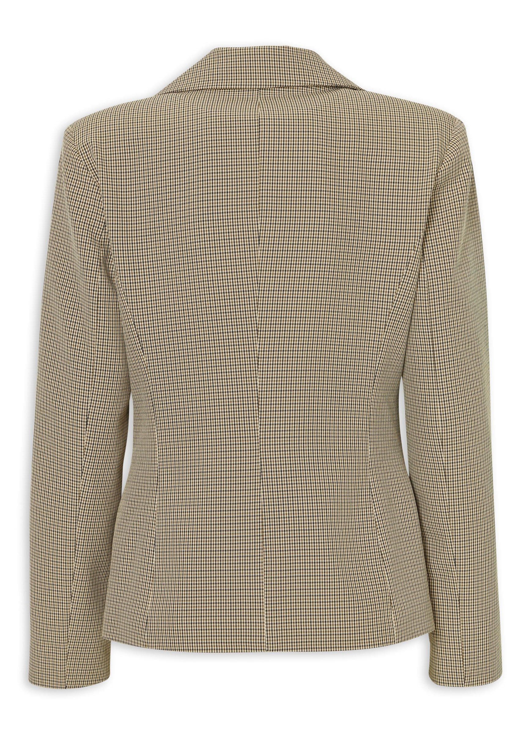 Brown Micro Check Blazer, view 2